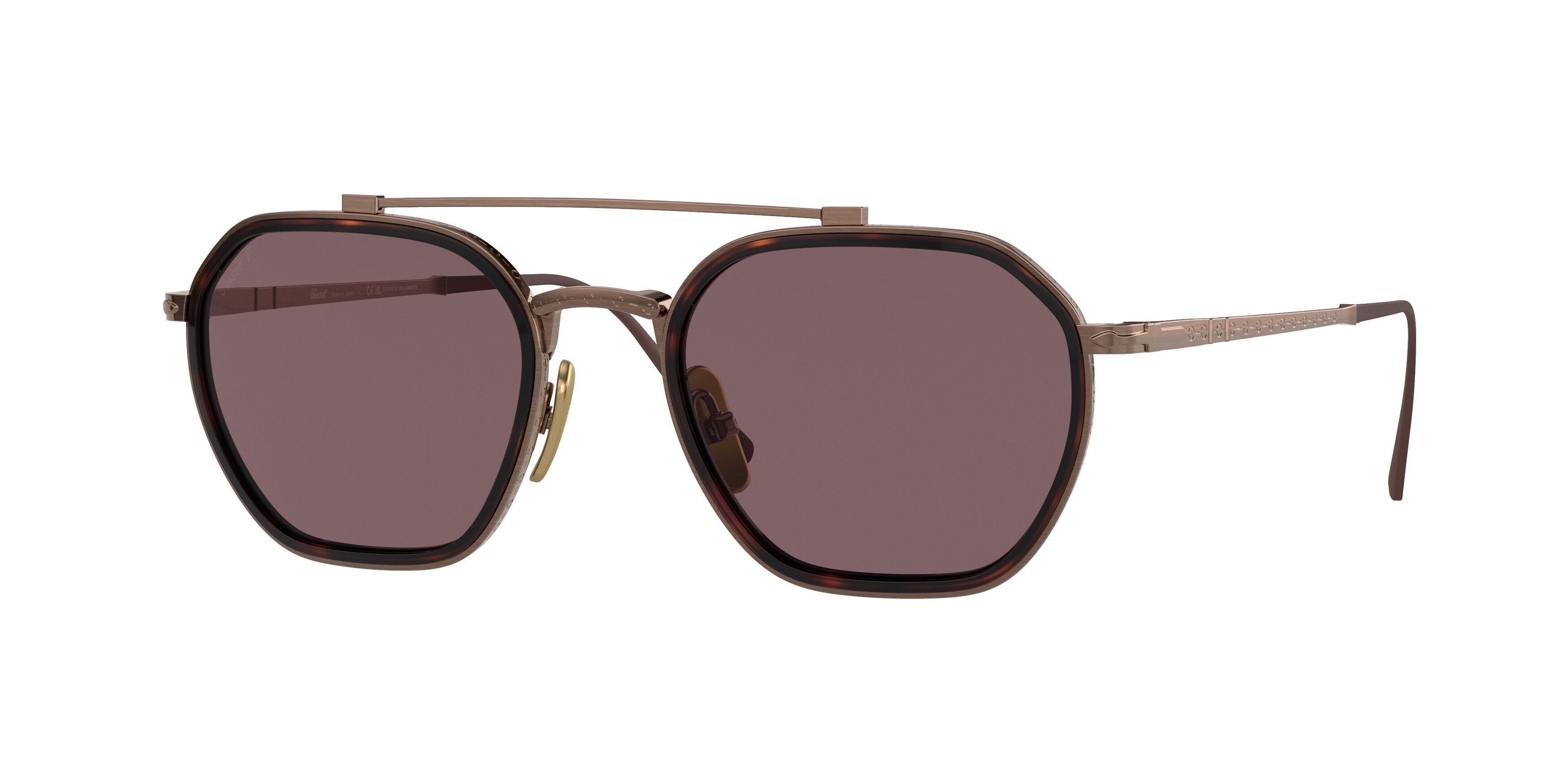 Persol PO5010ST Square Sunglasses  8016AF-Brown 51-145-20 - Color Map Brown