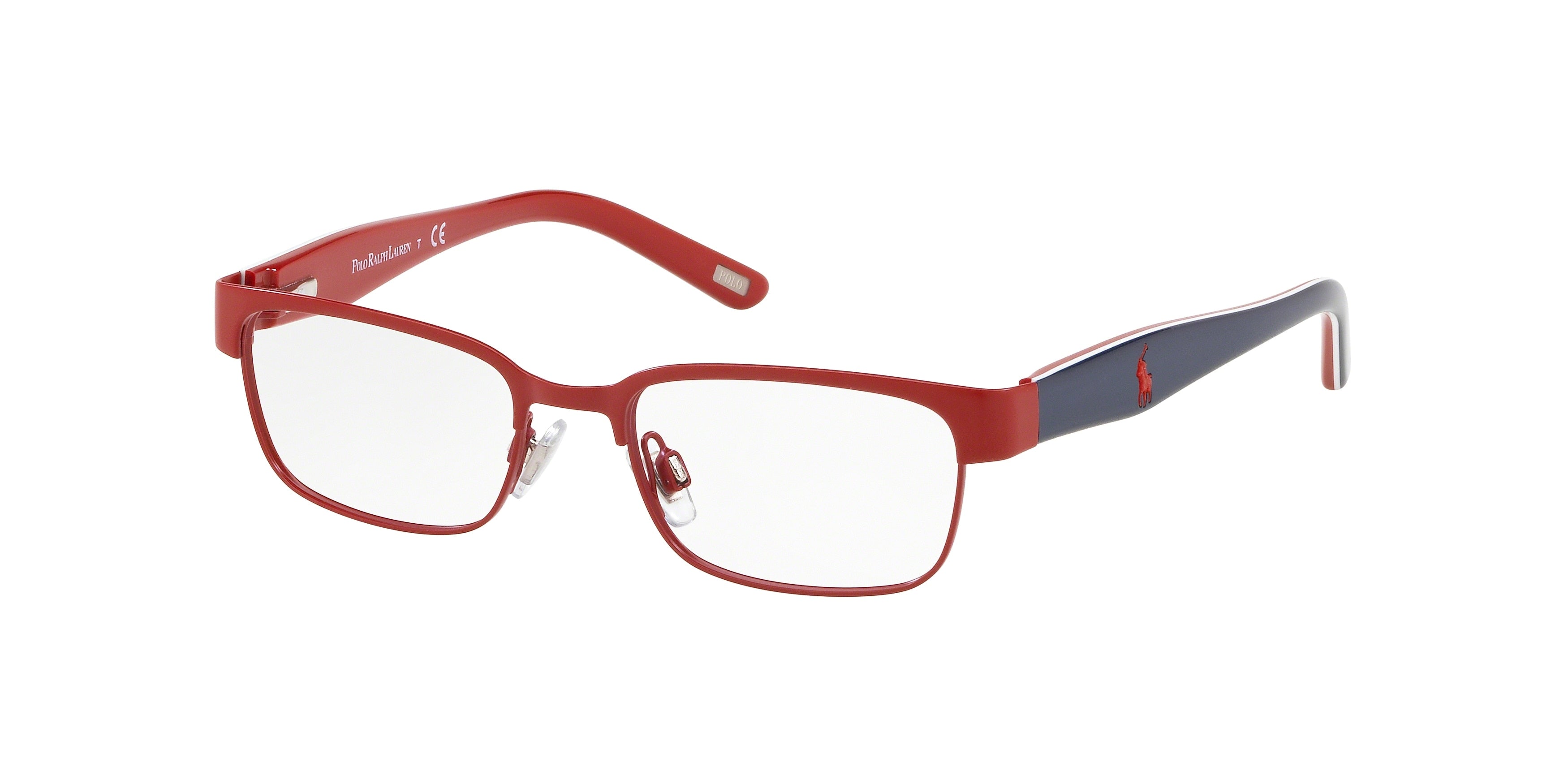 Polo Prep PP8036 Rectangle Eyeglasses  9369-Red 46-125-15 - Color Map Red