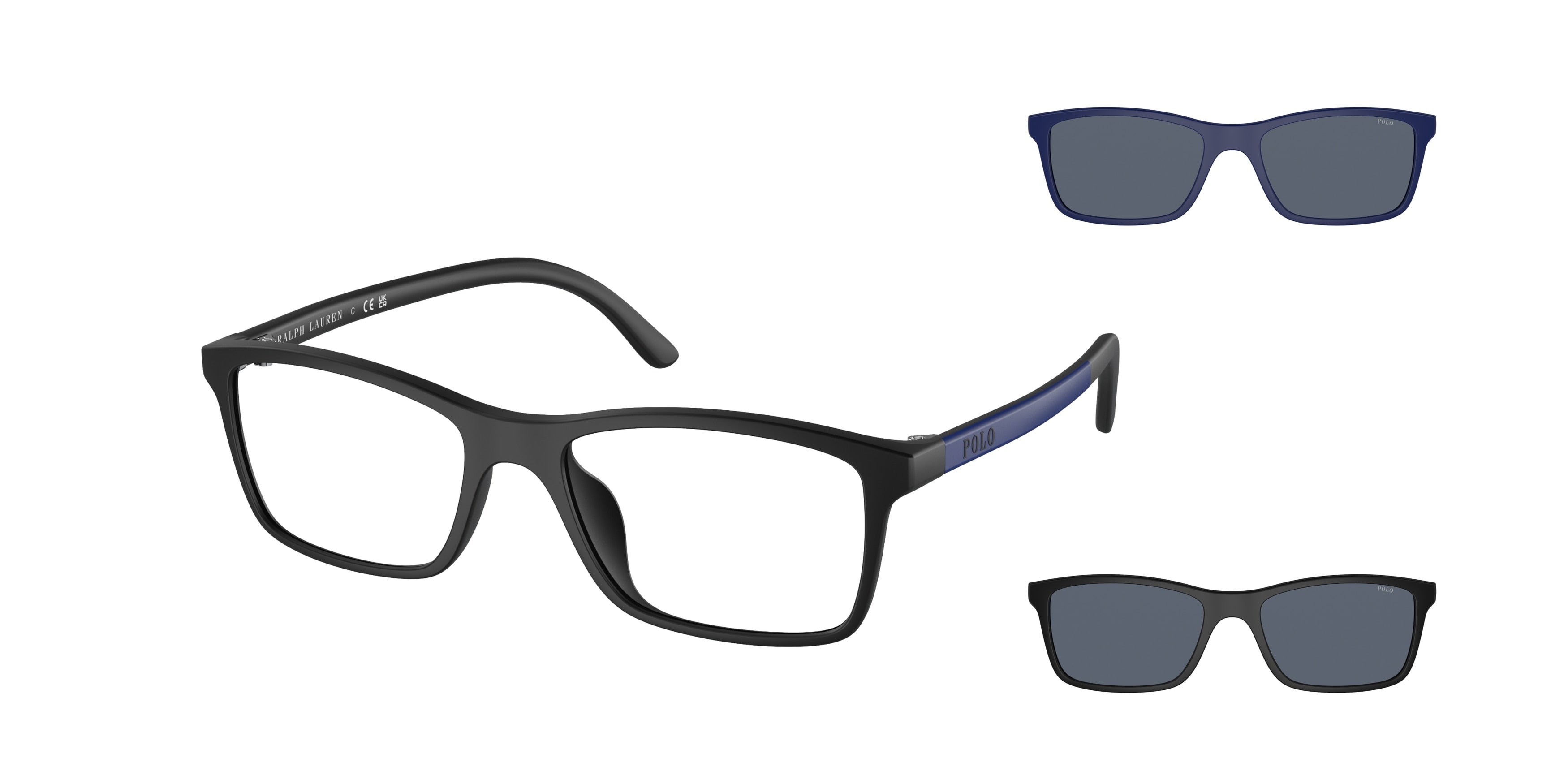 Polo Prep PP9506U Rectangle Sunglasses  588687-Matte Black 49-130-16 - Color Map Black
