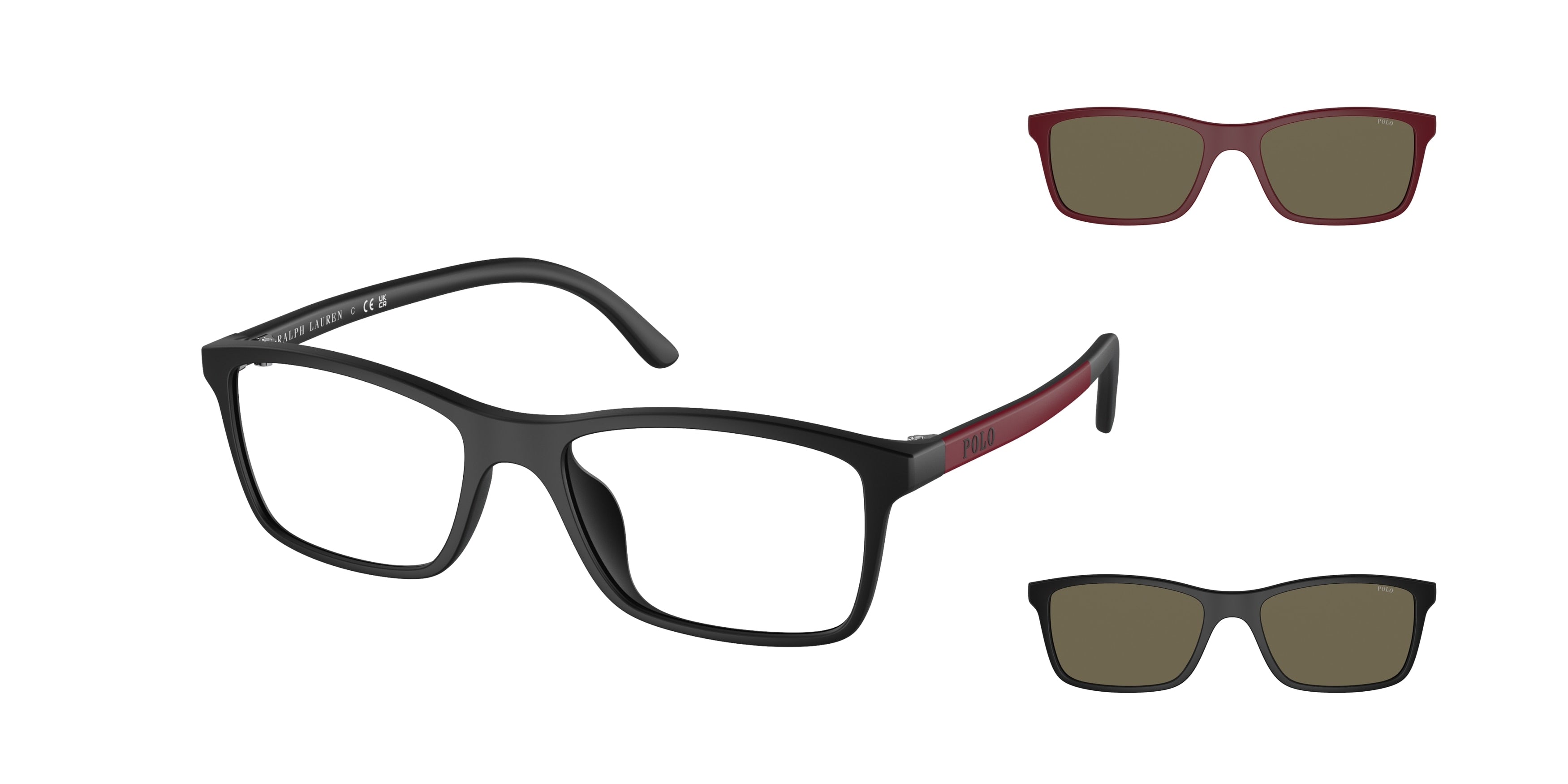 Polo Prep PP9506U Rectangle Sunglasses  594480-Matte Black 49-130-16 - Color Map Black