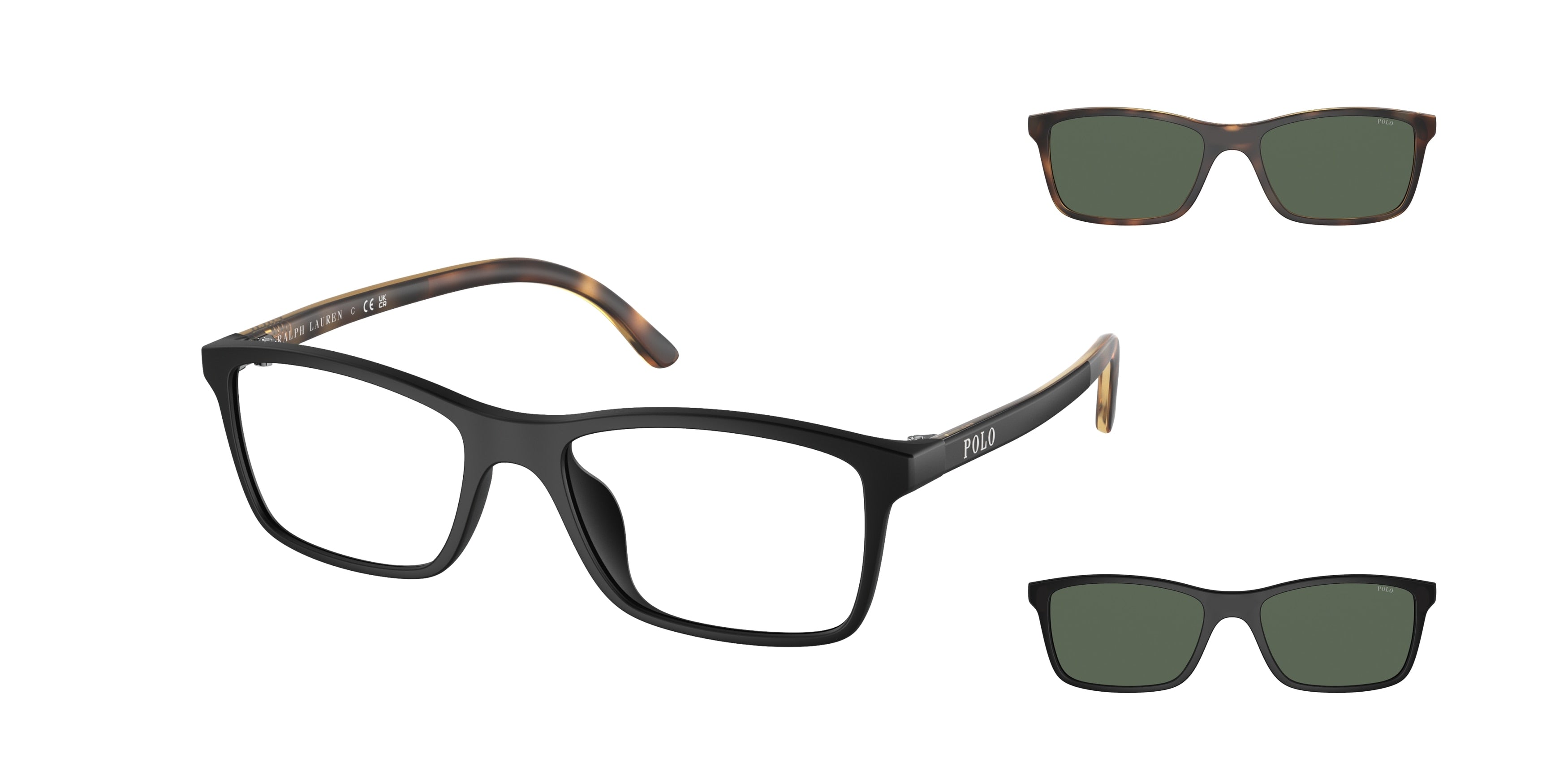 Polo Prep PP9506U Rectangle Sunglasses  607071-Matte Black 49-130-16 - Color Map Black