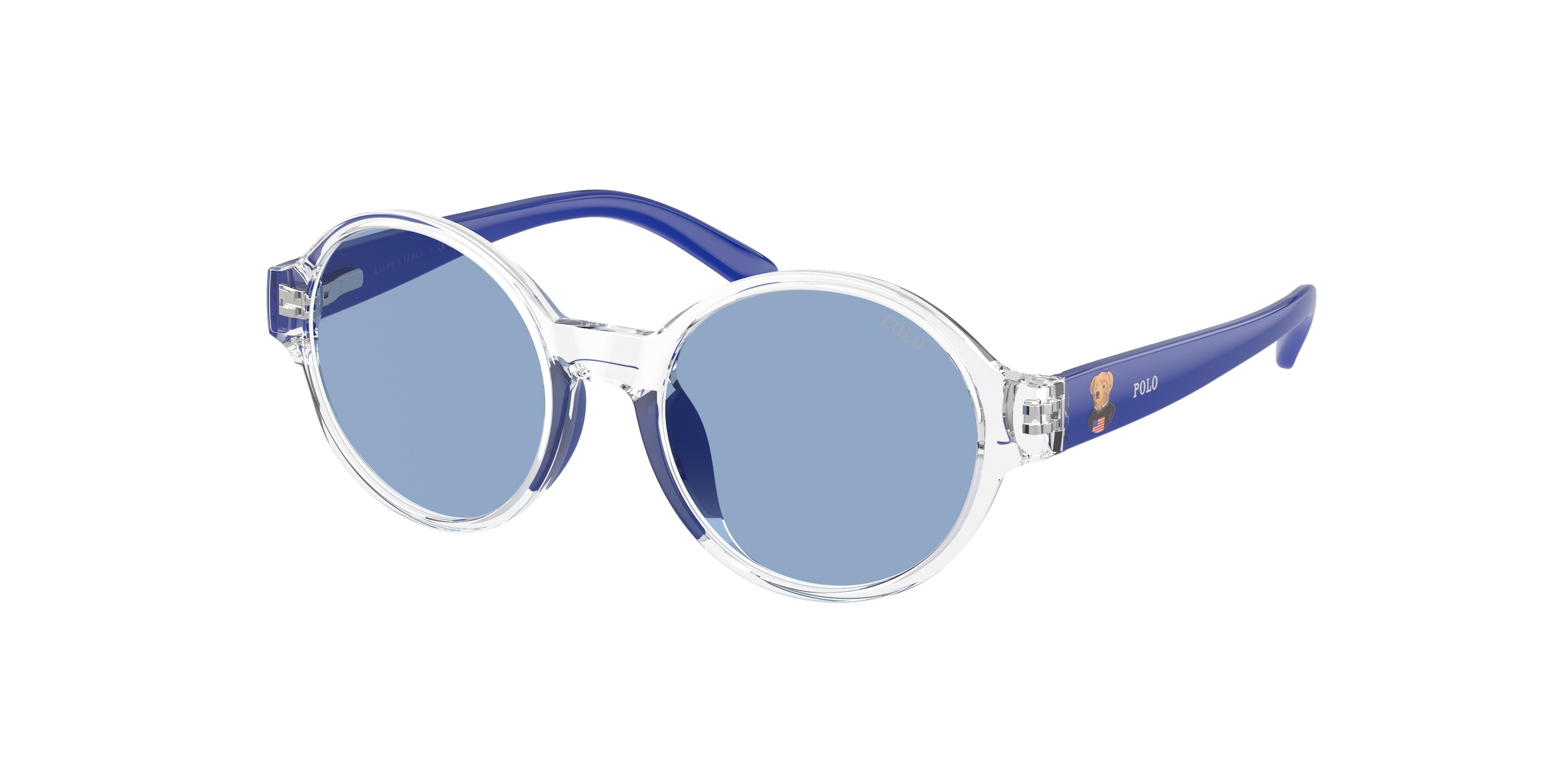 Polo Prep PP9508U Round Sunglasses  586972-Shiny Crystal 44-125-16 - Color Map Transparent