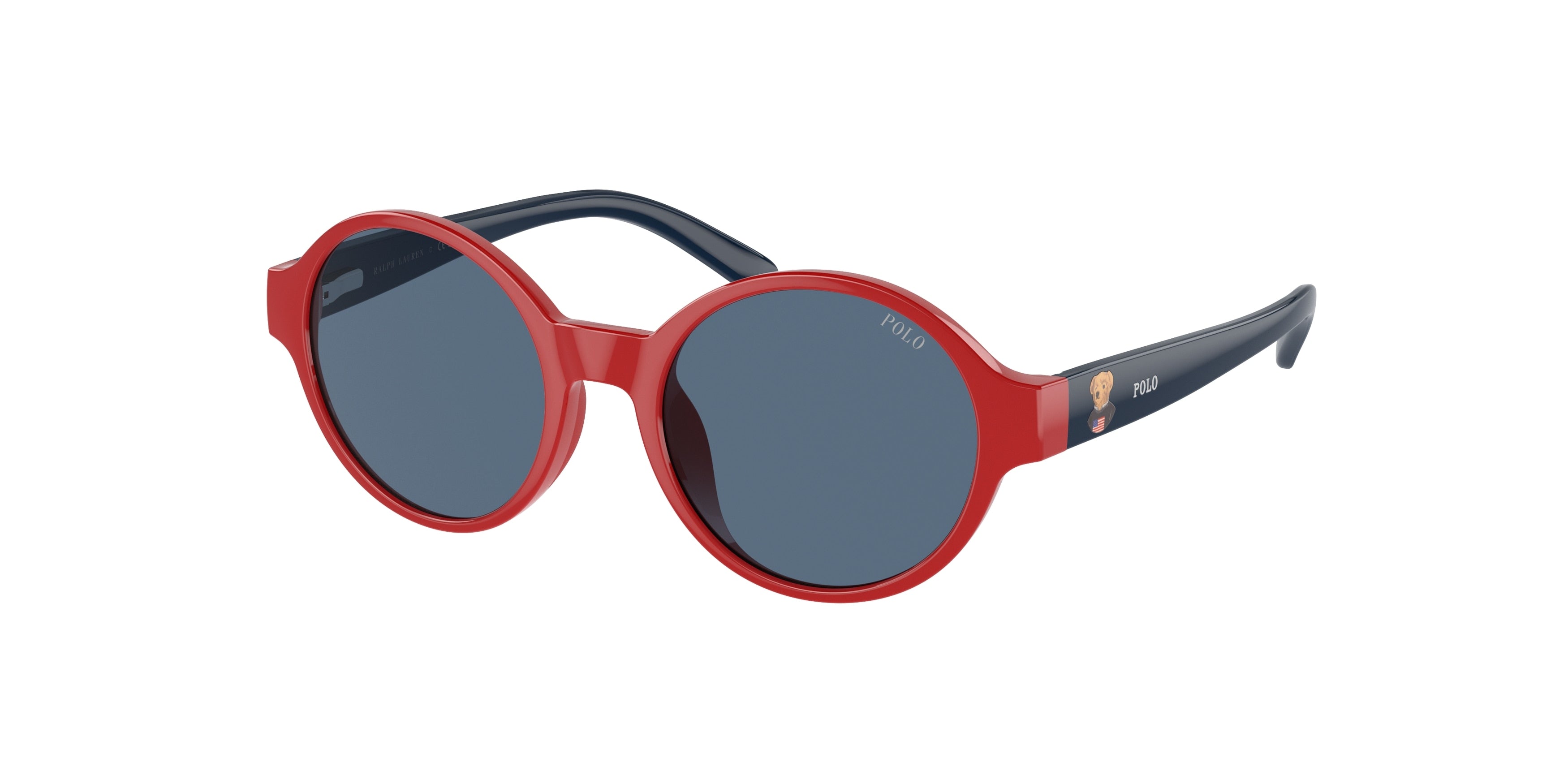 Polo Prep PP9508U Round Sunglasses  609180-Shiny Red 44-125-16 - Color Map Red