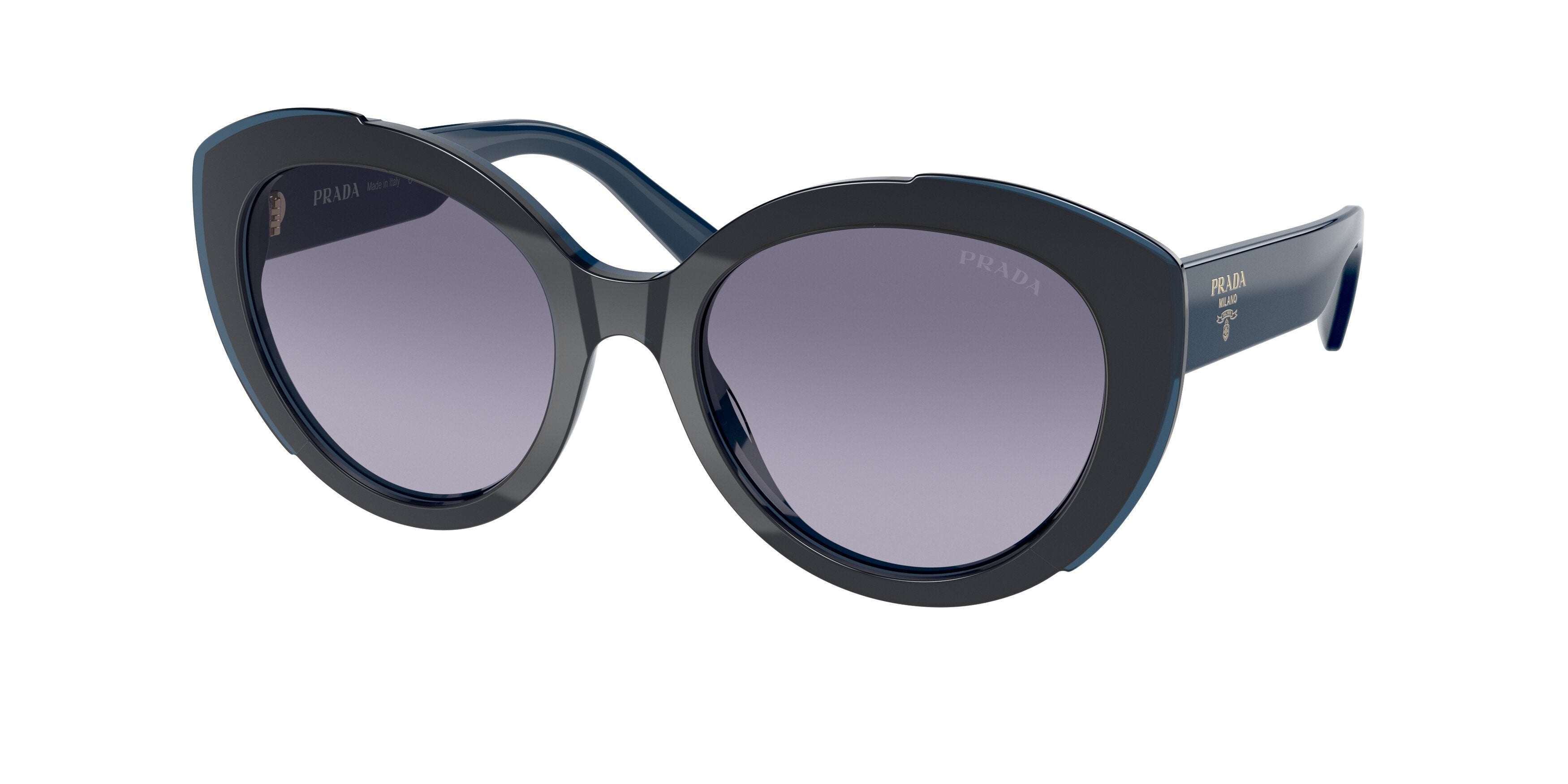 Prada PR01YS Oval Sunglasses  08V08I-Blue 54-140-19 - Color Map Blue