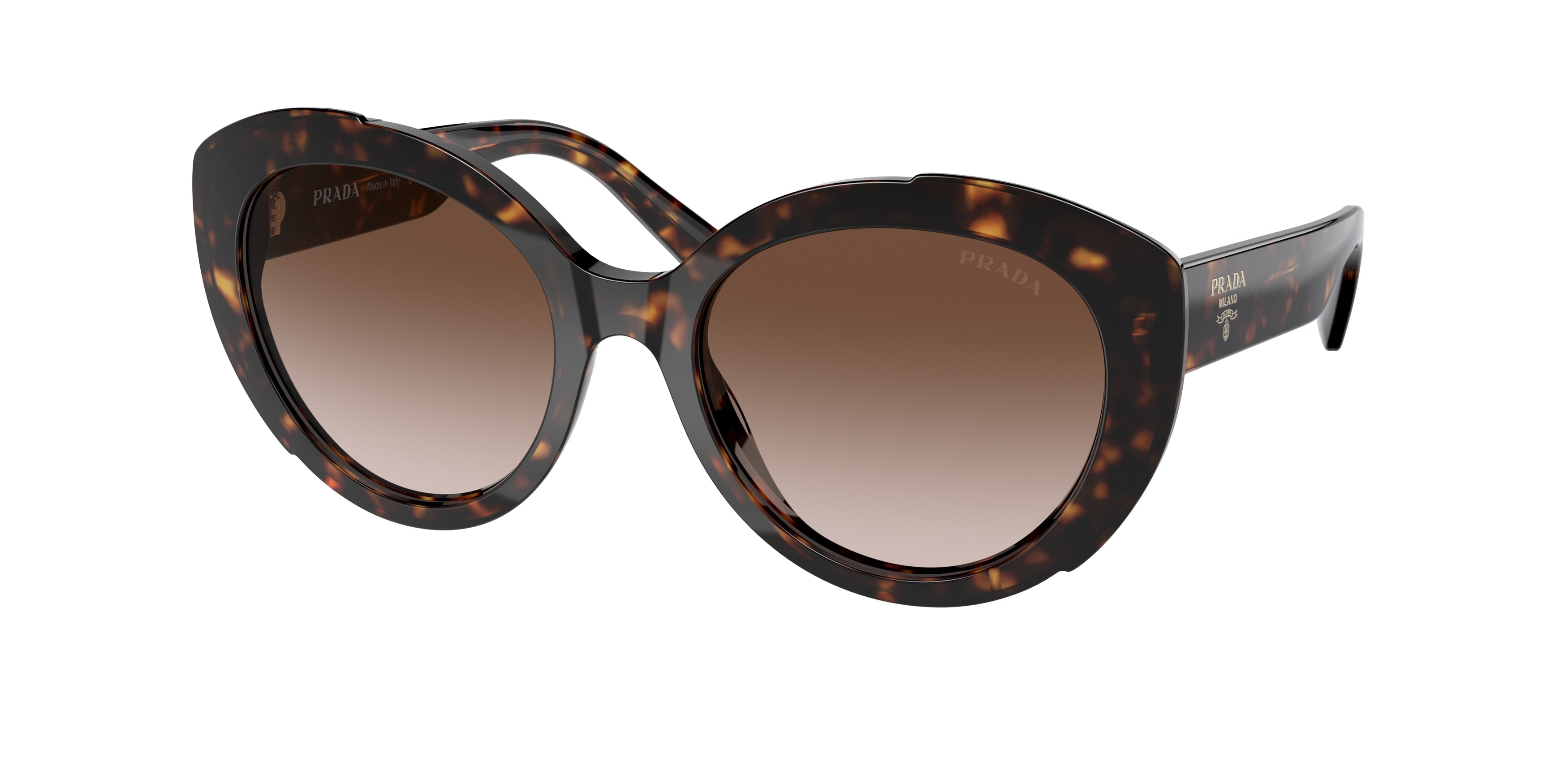 Prada PR01YS Oval Sunglasses  2AU6S1-Havana 54-140-19 - Color Map Tortoise