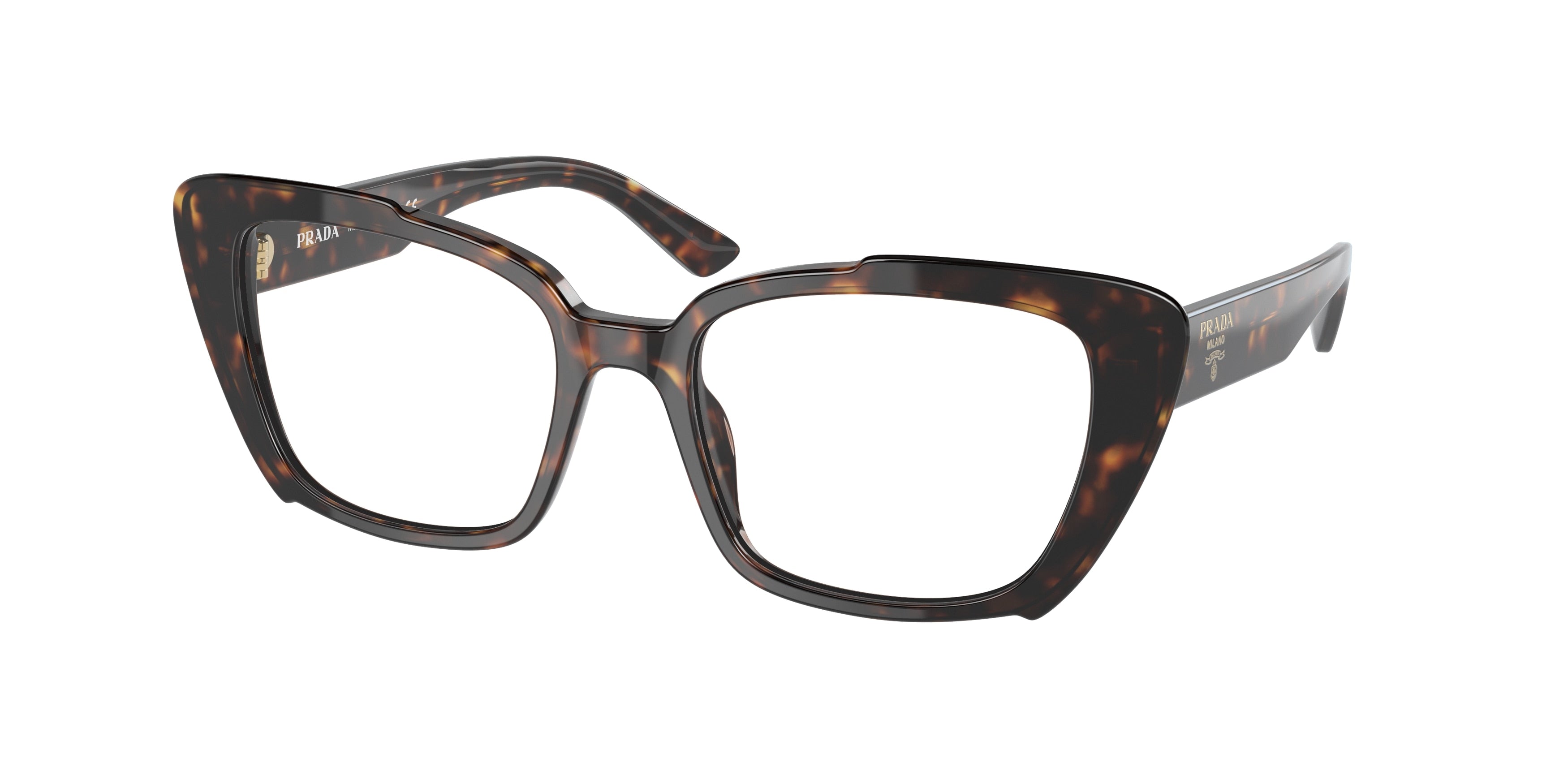 Prada PR01YV Pillow Eyeglasses  2AU1O1-Havana 53-140-18 - Color Map Tortoise
