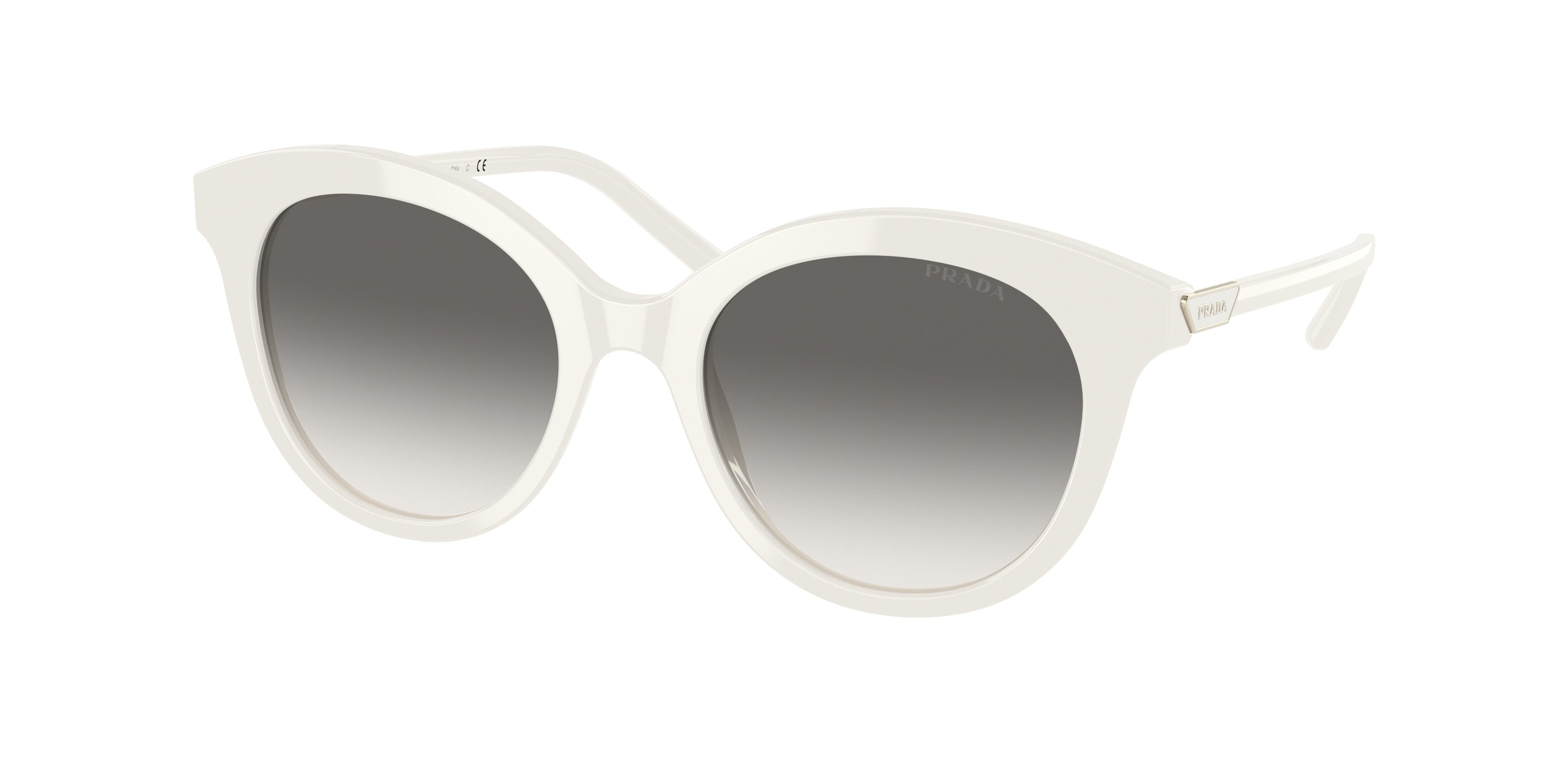 Prada PR02YS Round Sunglasses  142130-Talc 51-140-19 - Color Map White