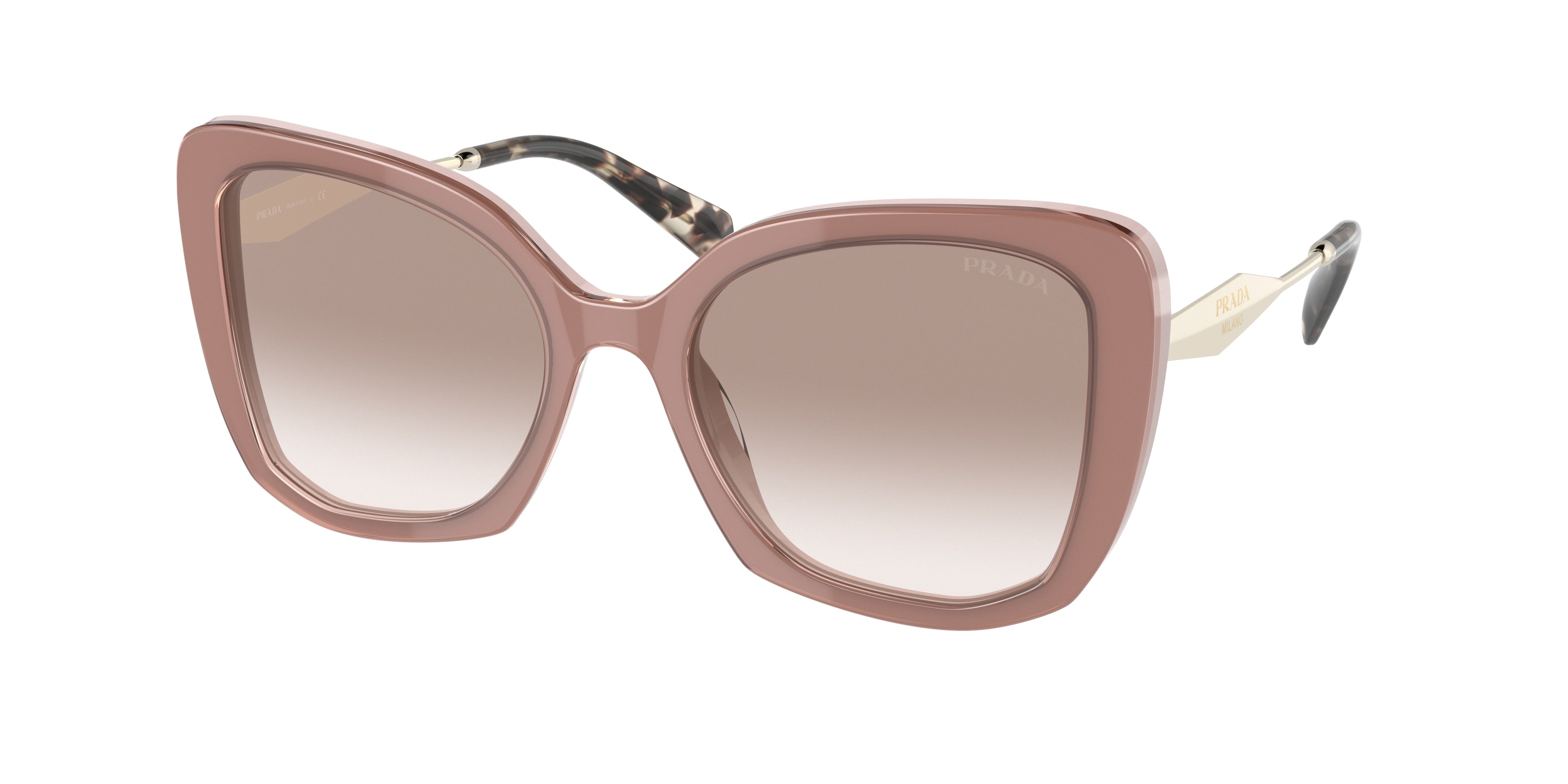 Prada PR03YS Butterfly Sunglasses  01Y1L0-Alabaster/Crystal 53-140-19 - Color Map Blue