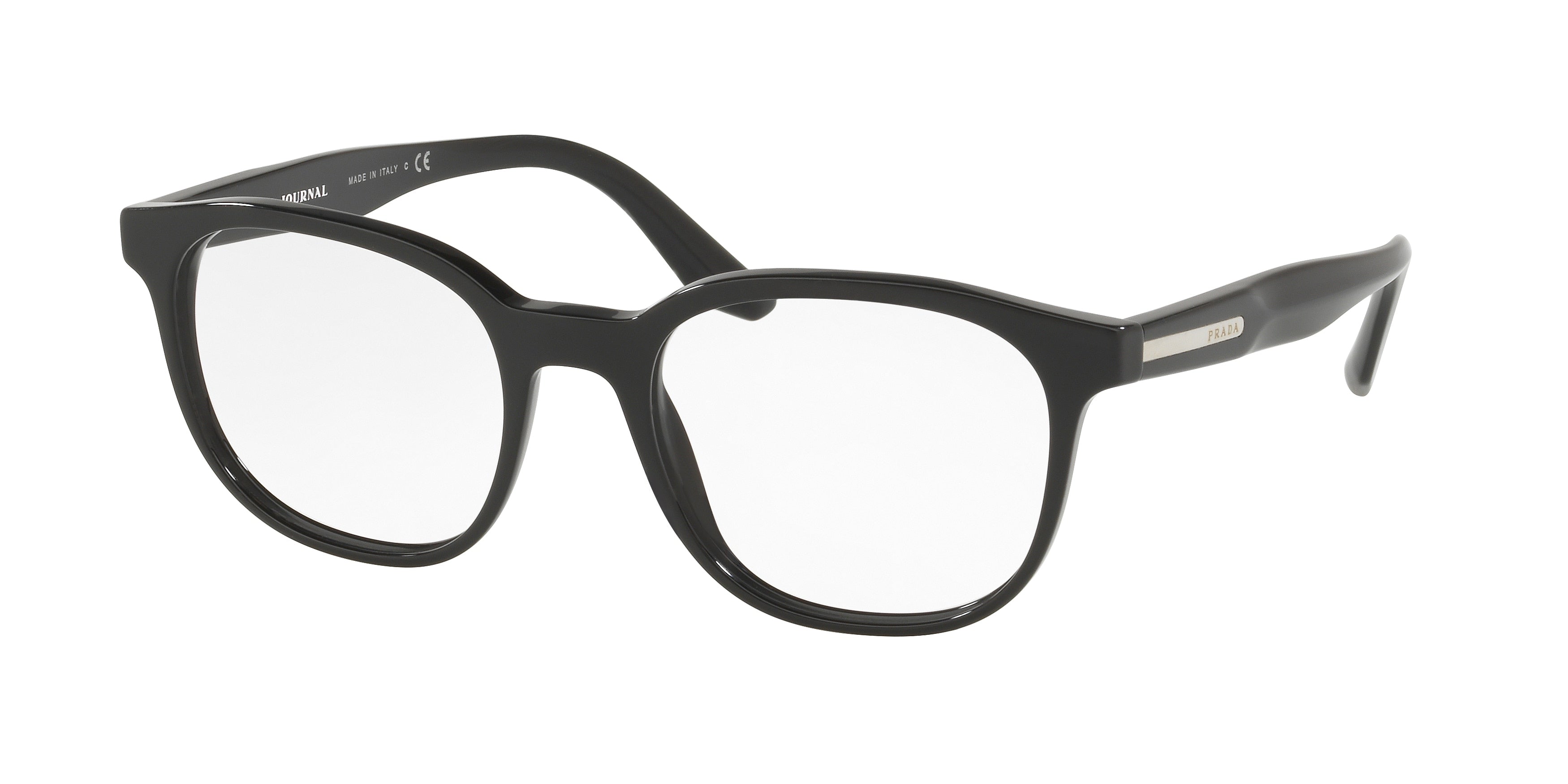 Prada CONCEPTUAL PR04UVF Pillow Eyeglasses  1AB1O1-Black 54-145-19 - Color Map Black
