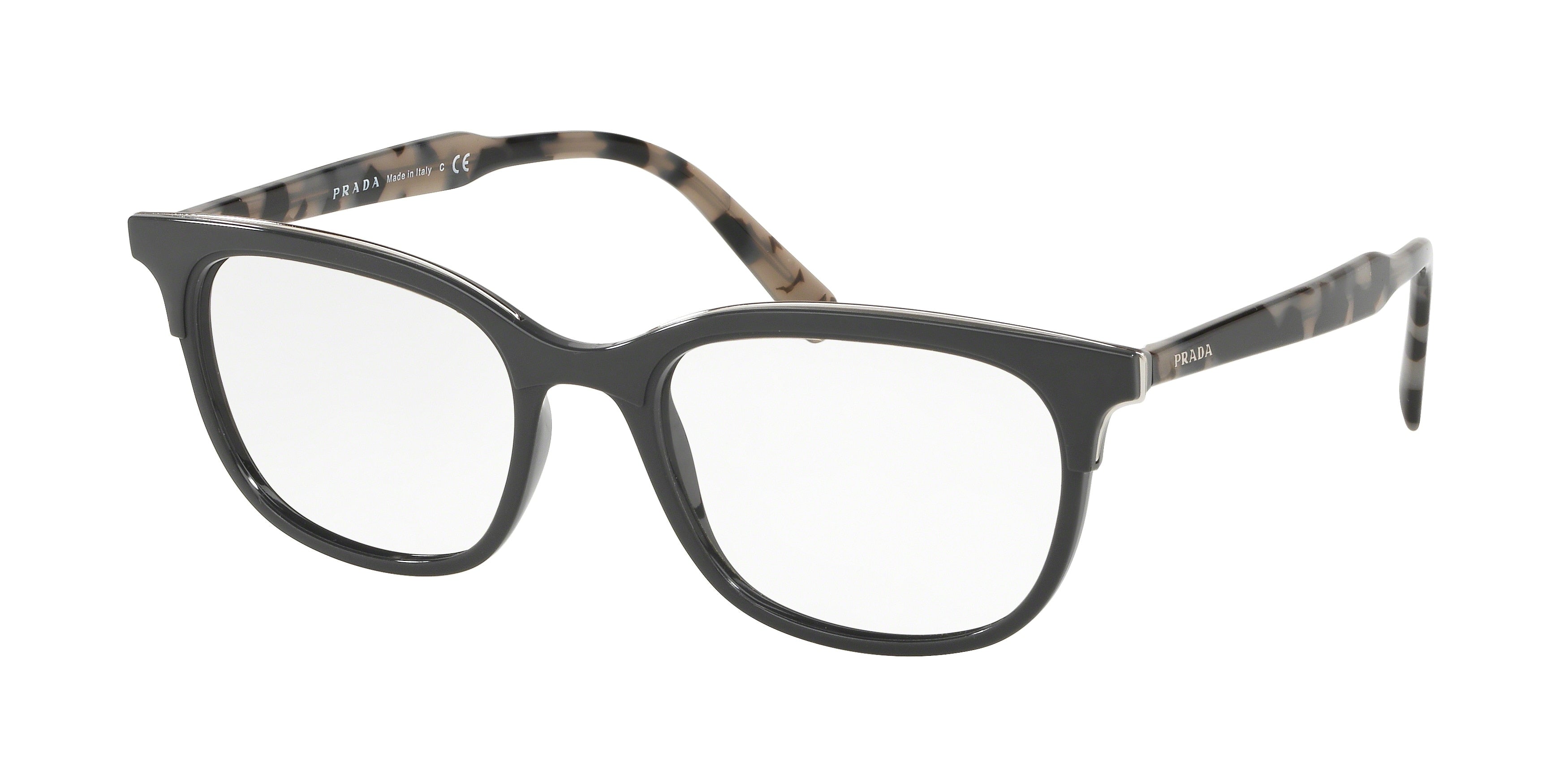Prada CONCEPTUAL PR05VV Rectangle Eyeglasses  2691O1-Grey 53-145-19 - Color Map Grey