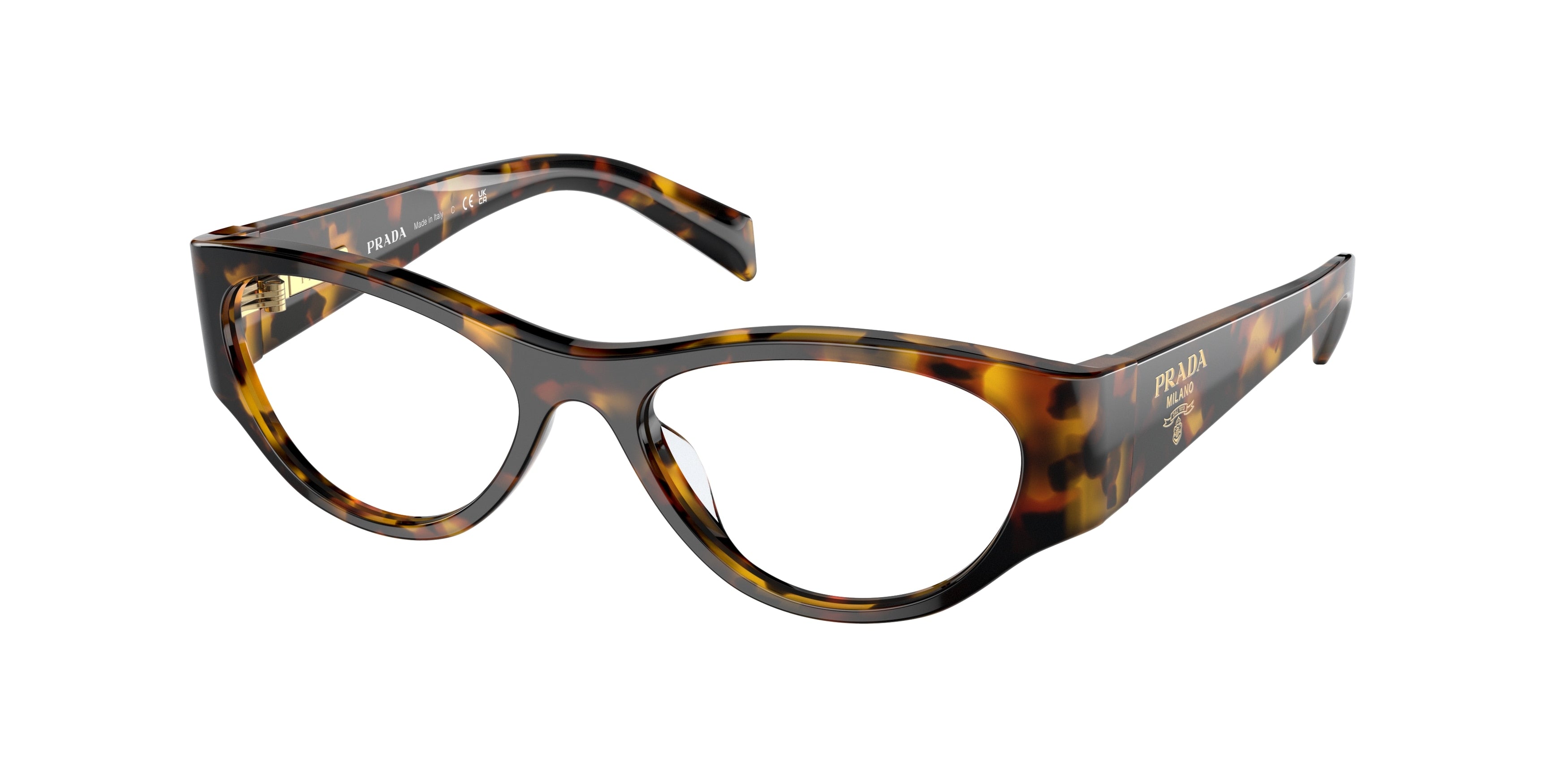 Prada PR06ZV Butterfly Eyeglasses  VAU1O1-Honey Tortoise 52-130-17 - Color Map Tortoise