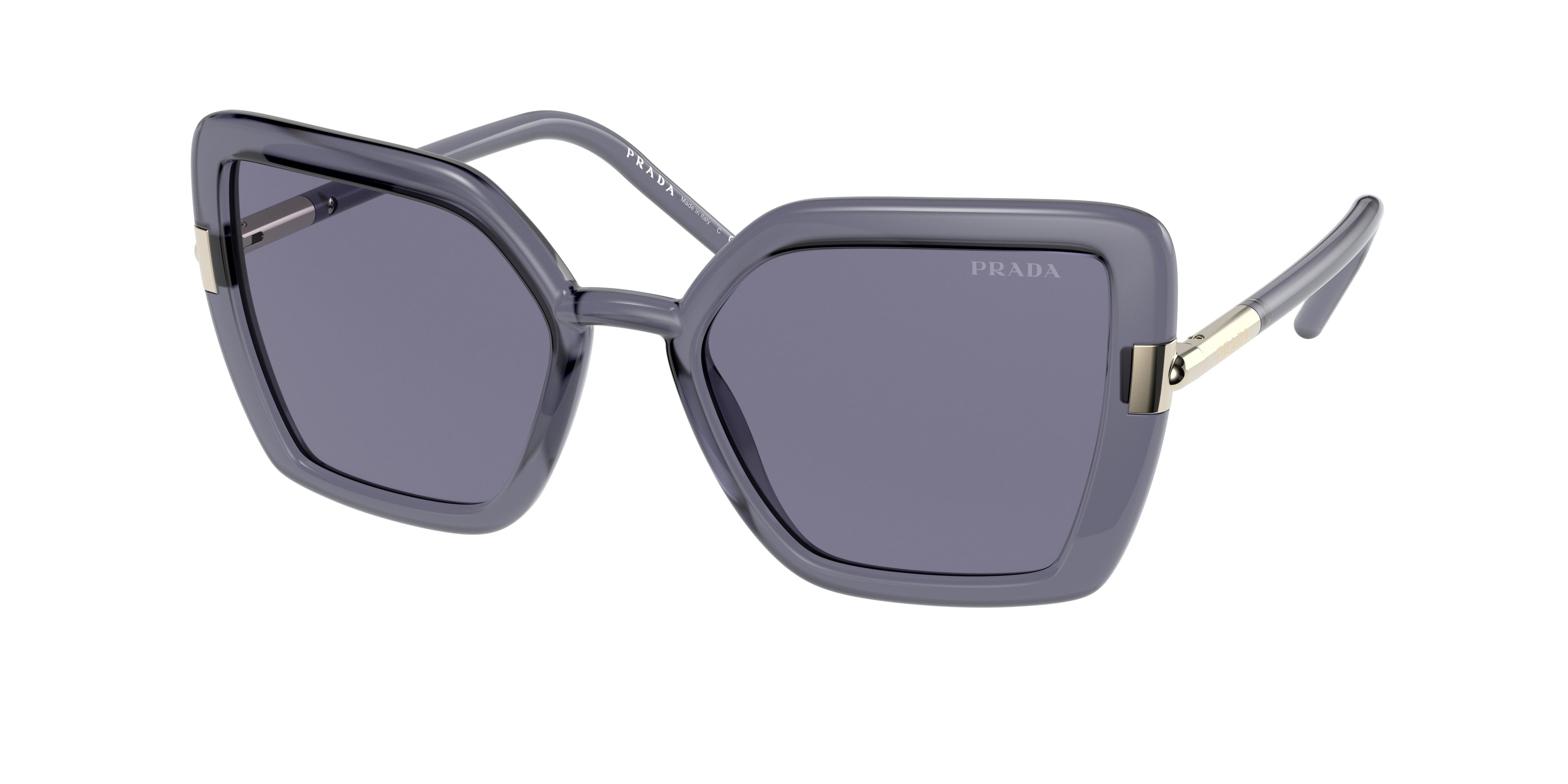Prada PR09WS Butterfly Sunglasses  06M420-Crystal Bluette 54-140-20 - Color Map Blue