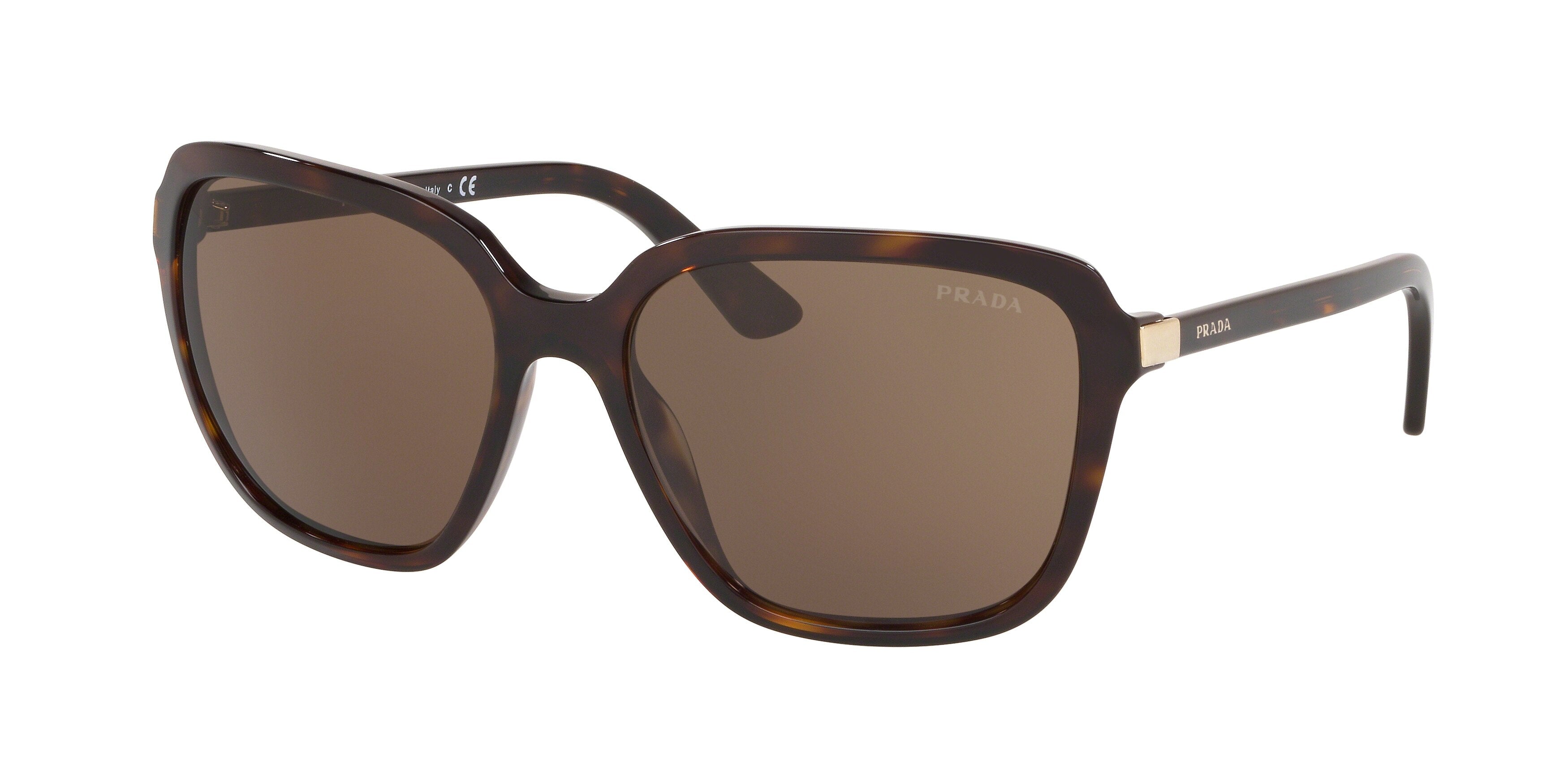 Prada HERITAGE PR10VS Pillow Sunglasses  2AU8C1-Havana 58-130-17 - Color Map Tortoise