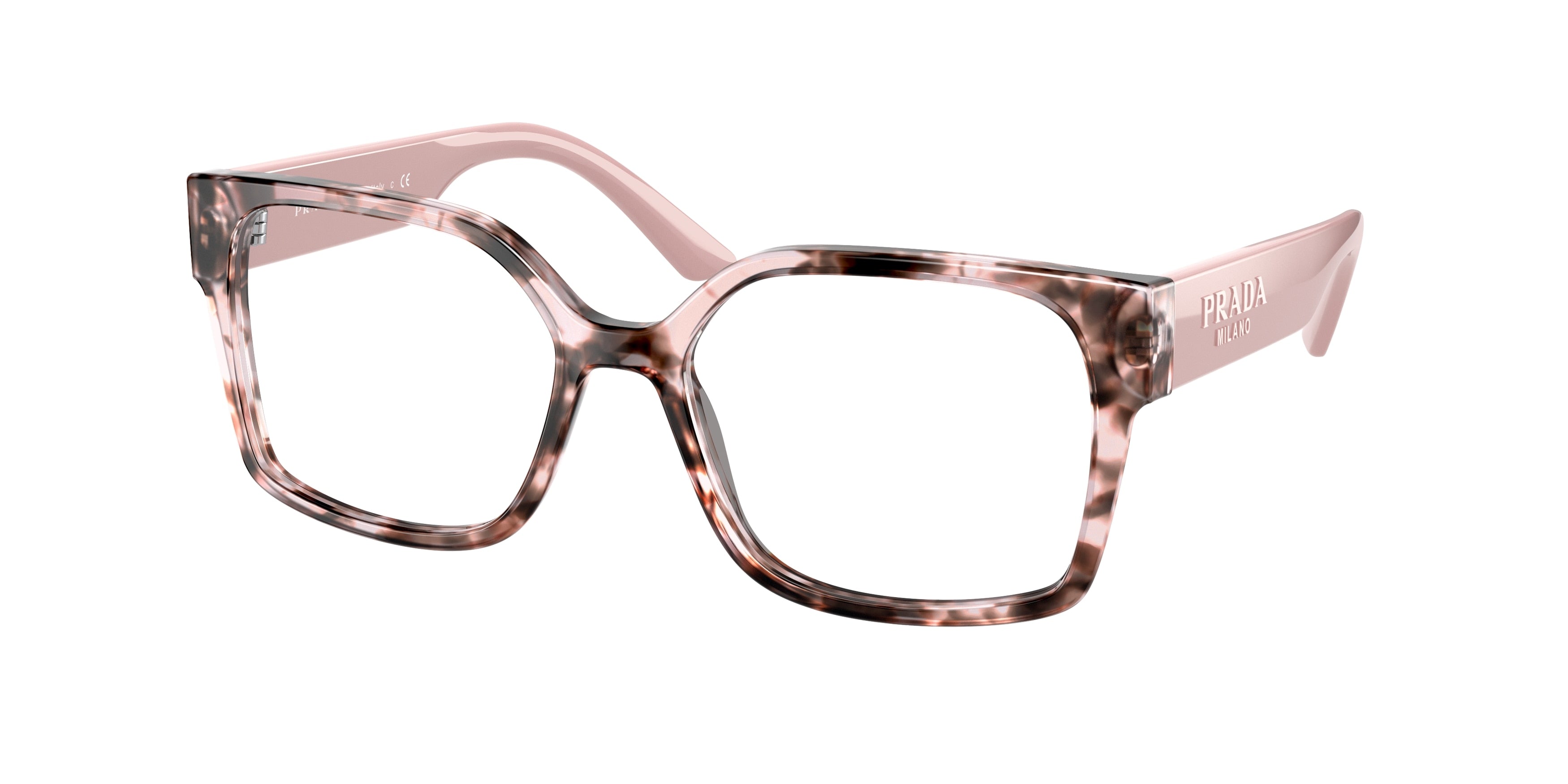 Prada PR10WV Rectangle Eyeglasses  ROJ1O1-Orchid Tortoise 54-140-17 - Color Map Tortoise
