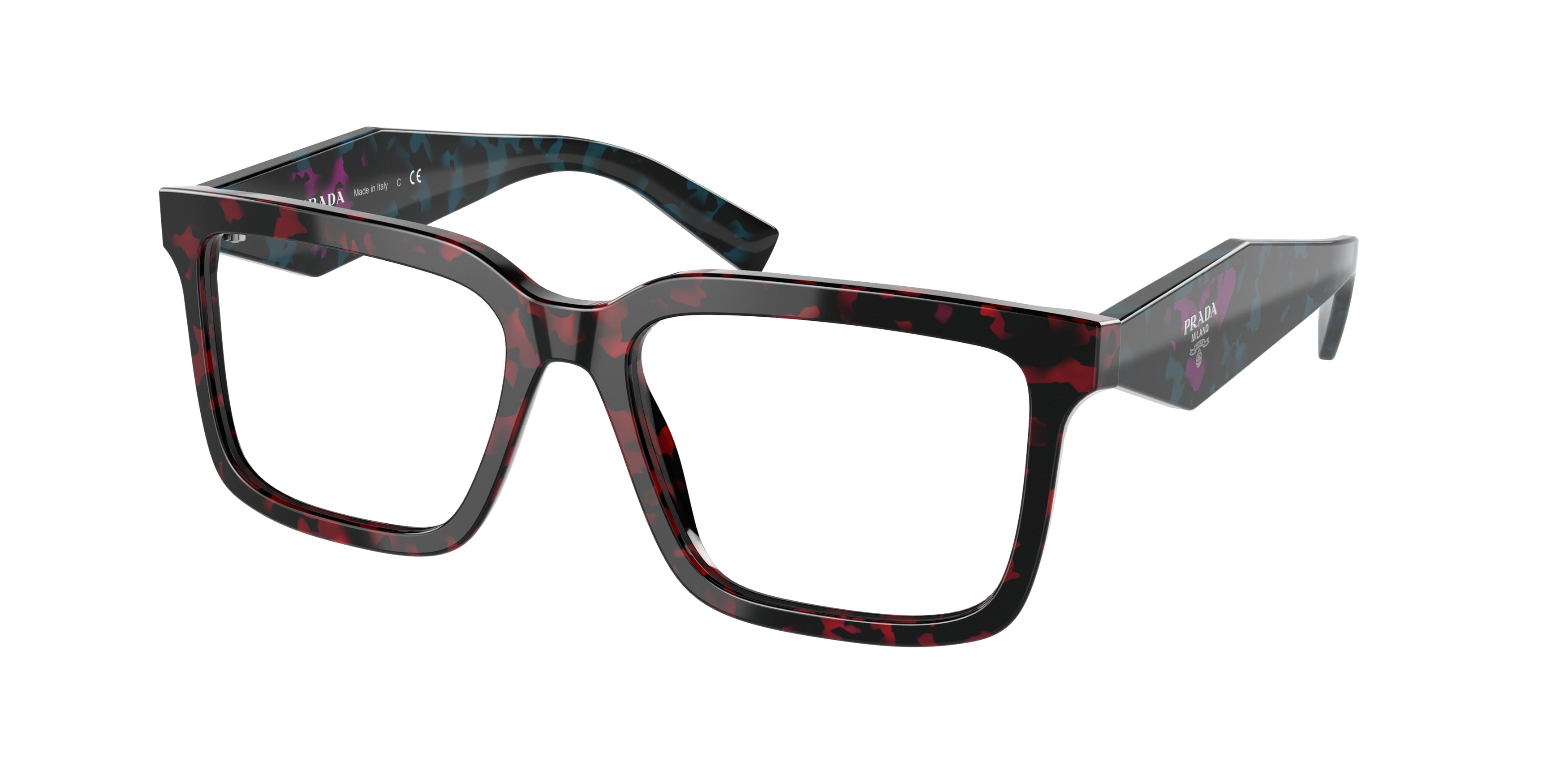 Prada PR10YV Pillow Eyeglasses  09Z1O1-Tortoise 54-140-17 - Color Map Tortoise
