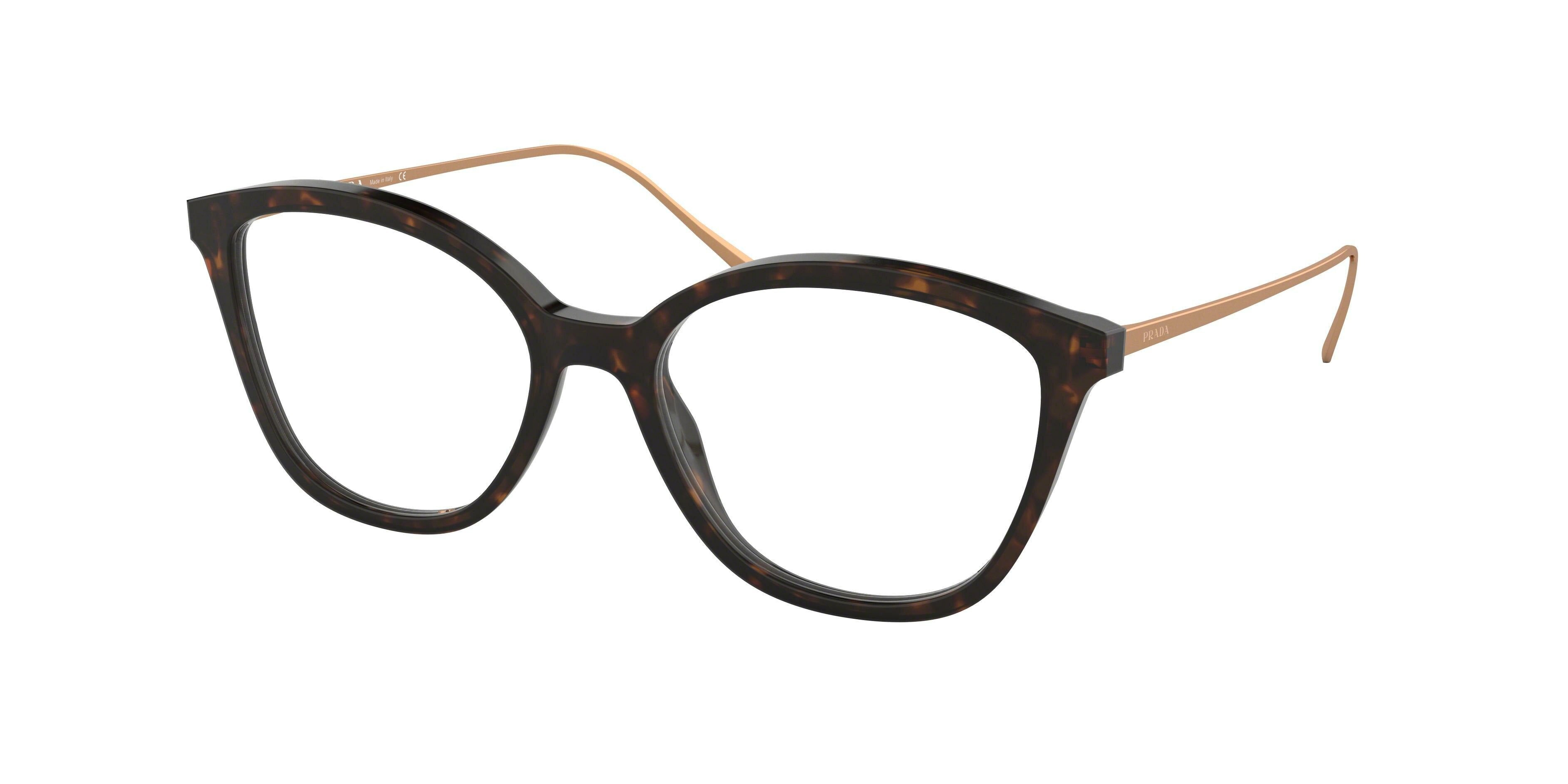 Prada CONCEPTUAL PR11VVF Square Eyeglasses  2AU1O1-Havana 53-140-16 - Color Map Tortoise