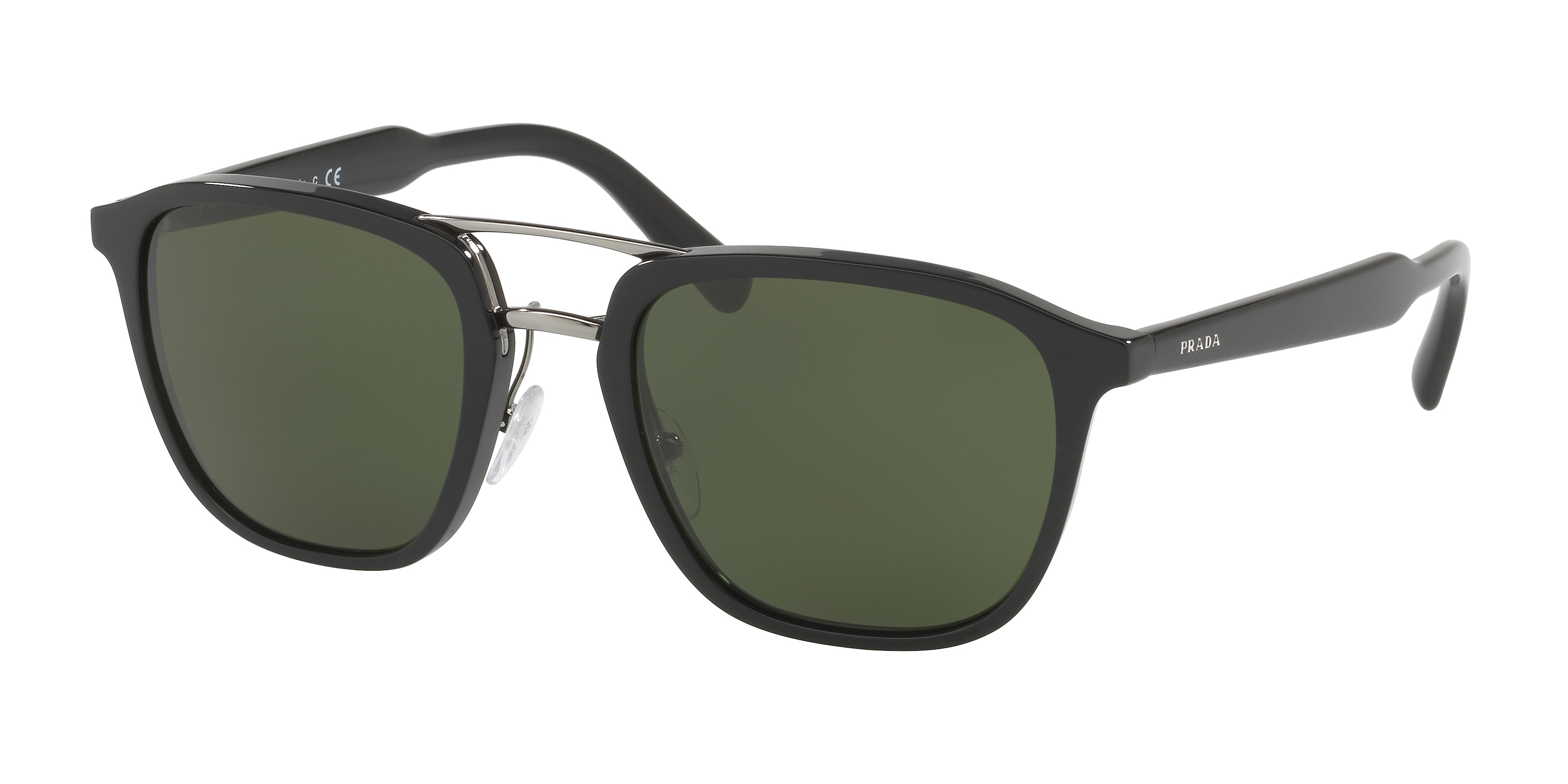 Prada PR12TS Pillow Sunglasses  1AB1I0-Black 54-145-22 - Color Map Black