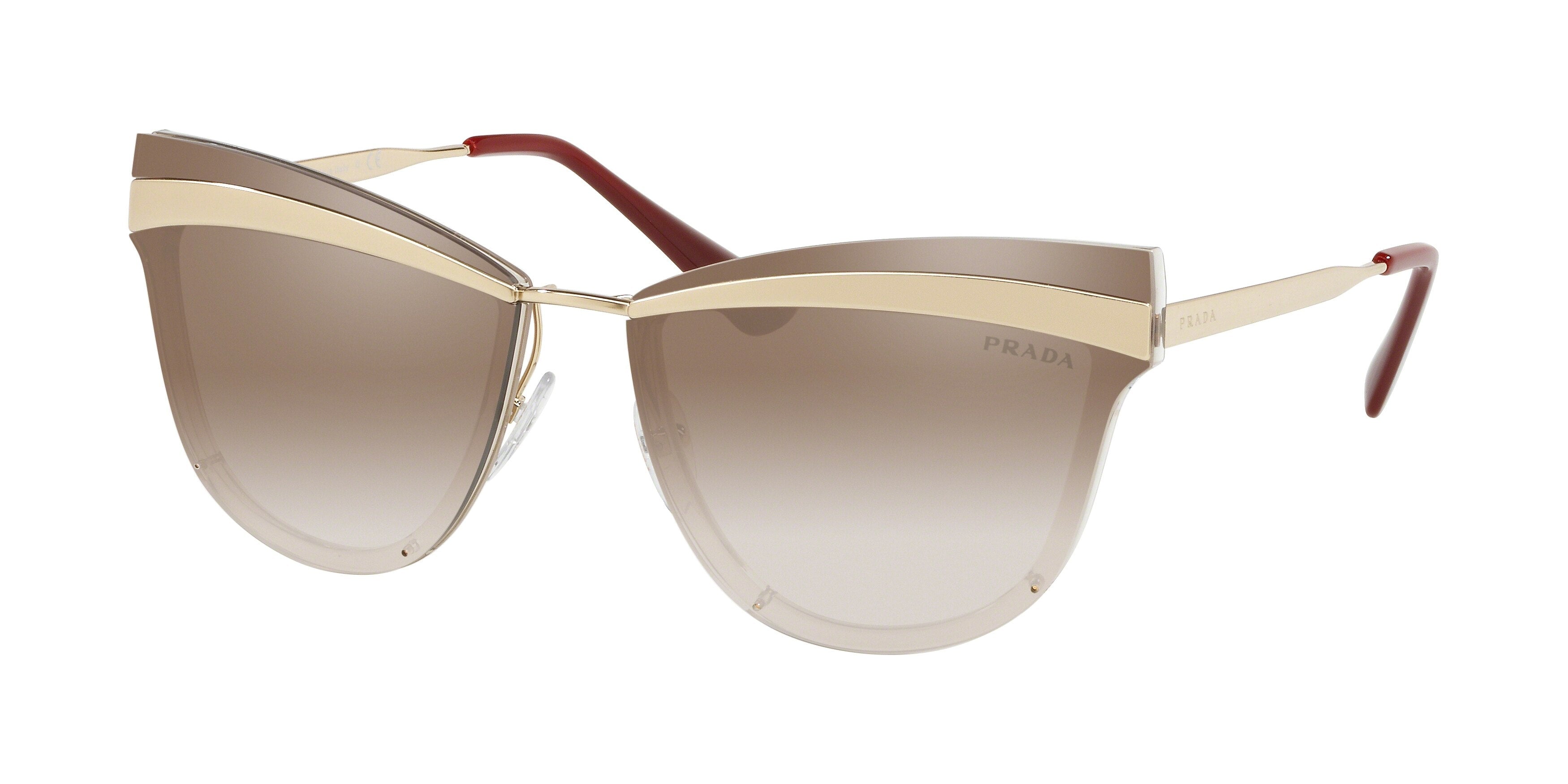 Prada CATWALK PR12US Cat Eye Sunglasses  KNG4O0-Beige/Marrone Chiaro 58-140-16 - Color Map Beige