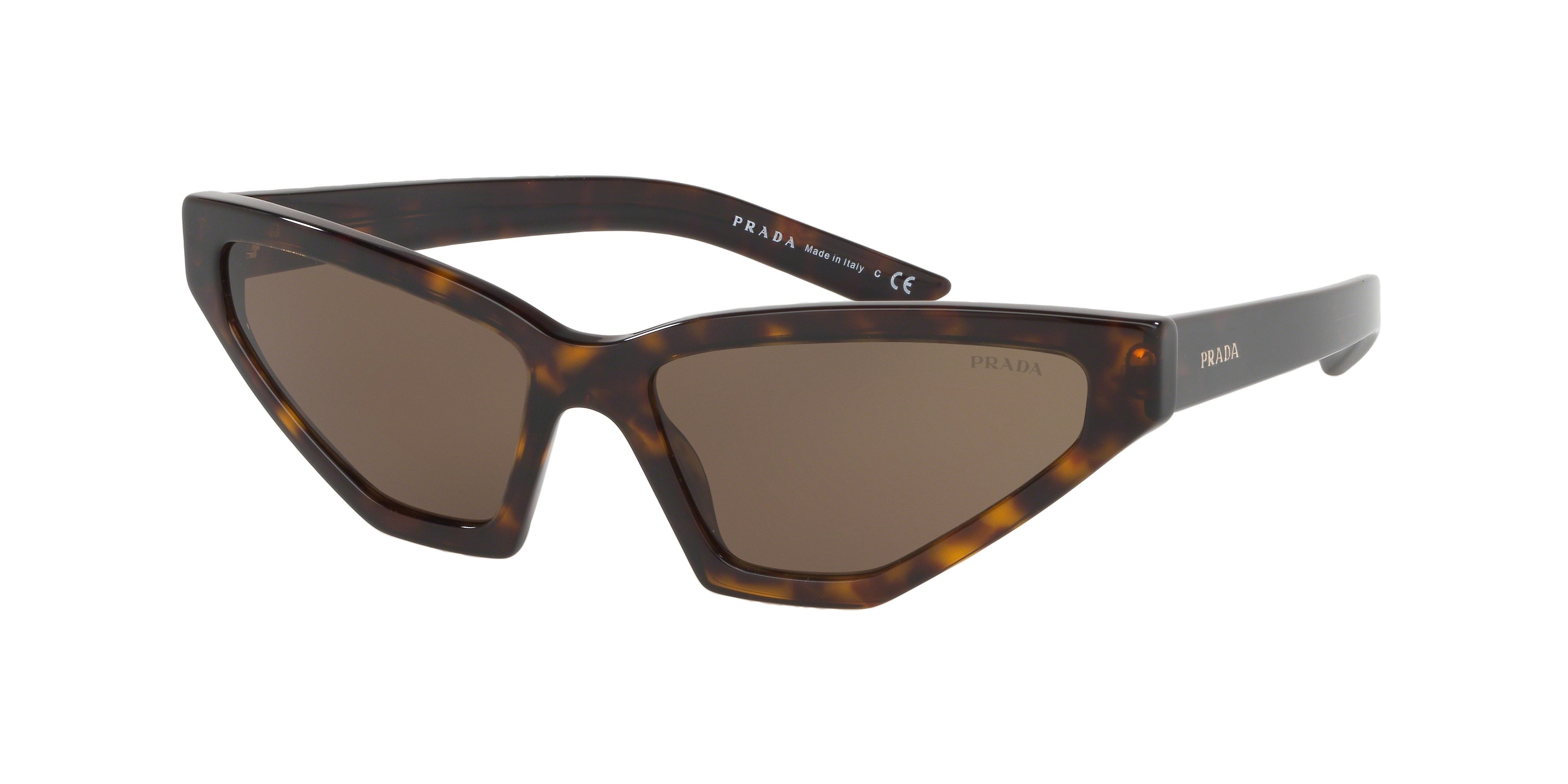 Prada MILLENNIALS PR12VS Butterfly Sunglasses  2AU8C1-Havana 57-140-16 - Color Map Tortoise