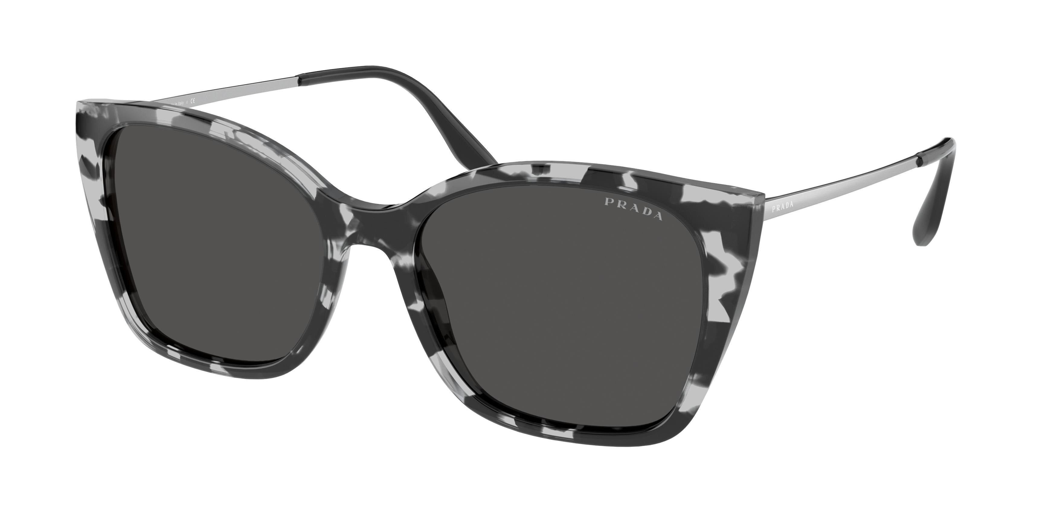 Prada PR12XS Cat Eye Sunglasses  5285S0-Grey Tortoise 54-145-17 - Color Map Grey