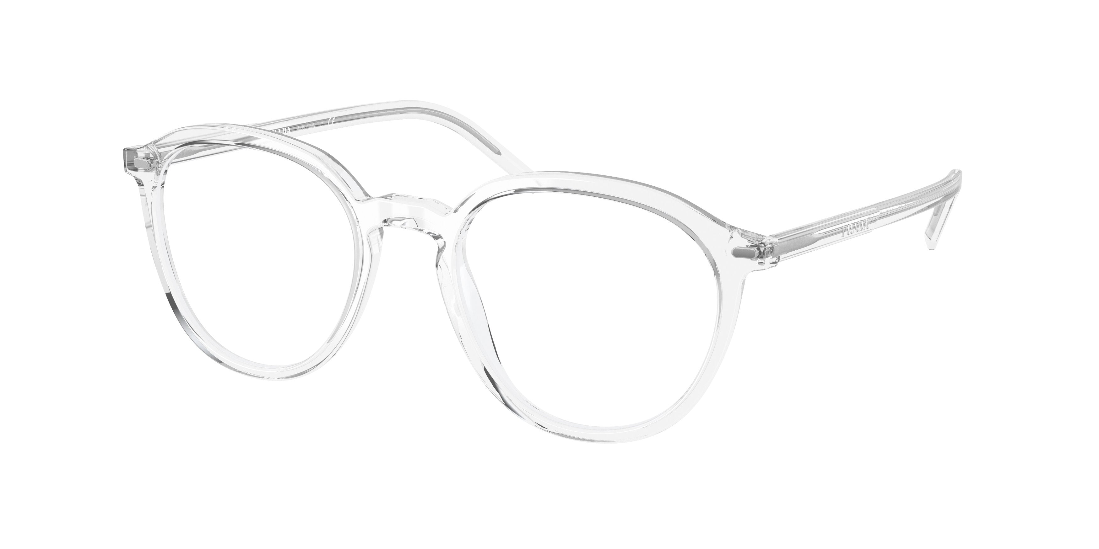 Prada PR12YVF Phantos Eyeglasses  2AZ1O1-Crystal 52-145-19 - Color Map Transparent