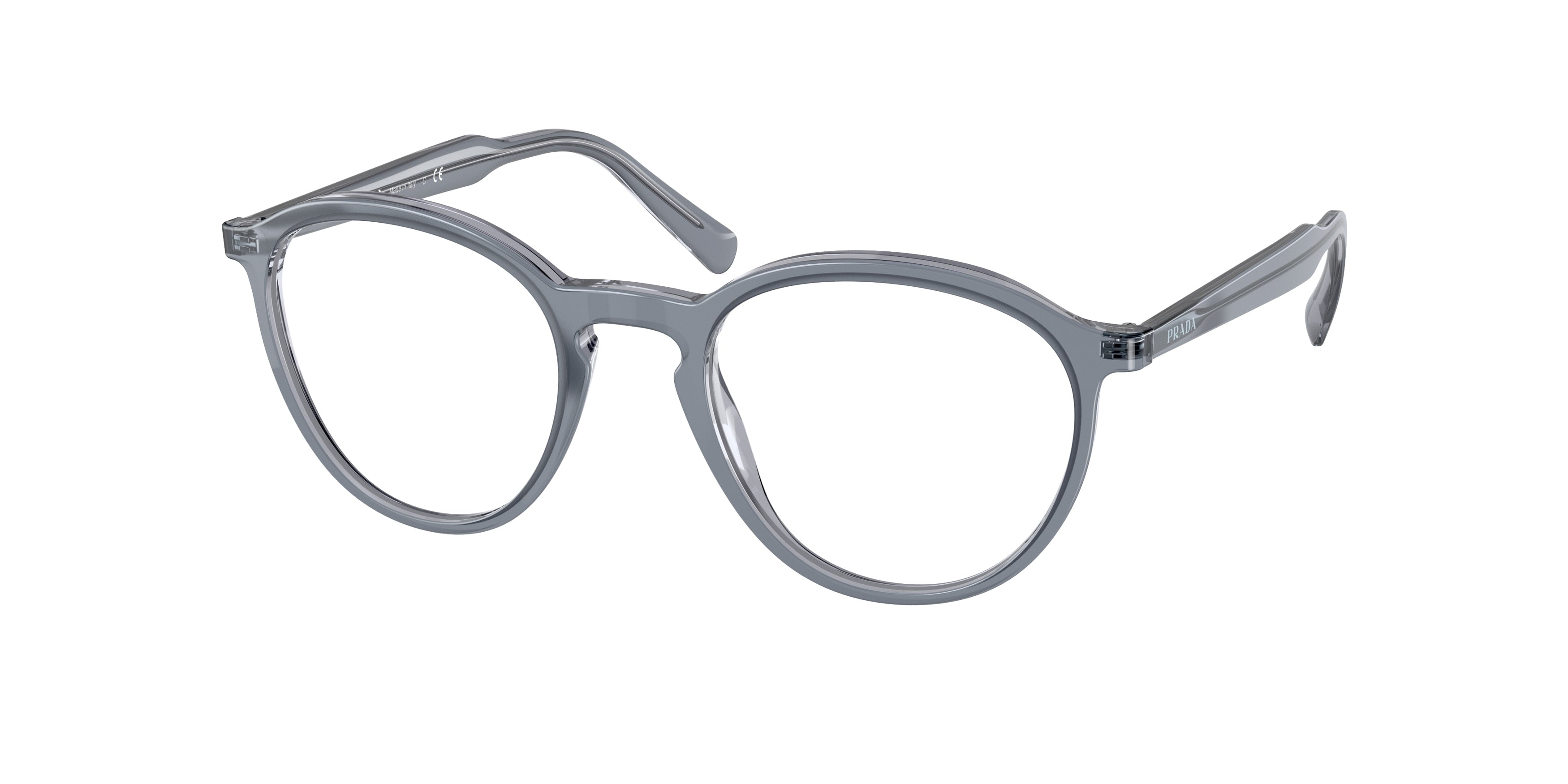 Prada CONCEPTUAL PR13TV Phantos Eyeglasses  01G1O1-Grey/Light Blue 49-140-20 - Color Map Grey