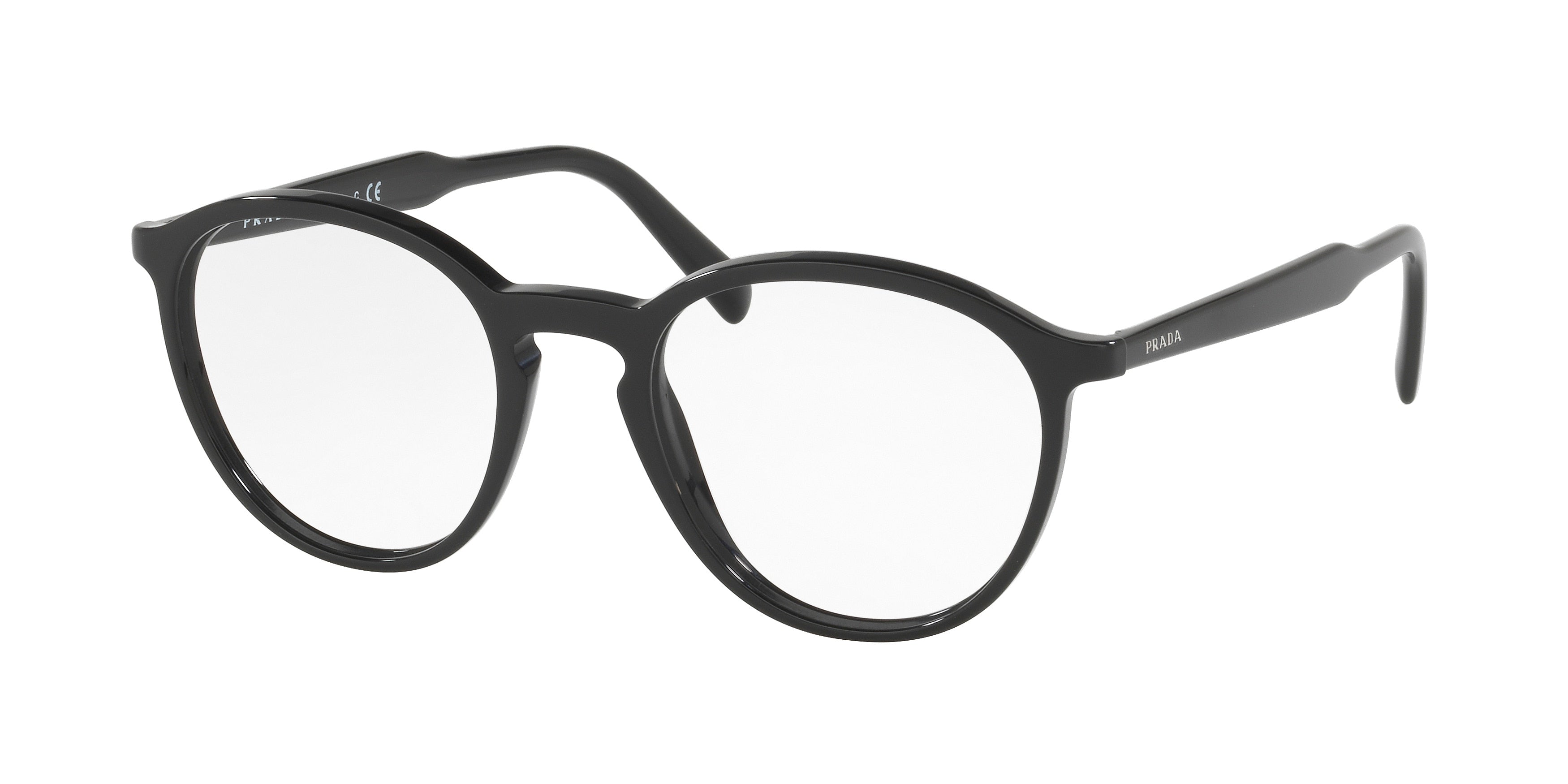 Prada CONCEPTUAL PR13TV Phantos Eyeglasses  1AB1O1-Black 51-145-20 - Color Map Black