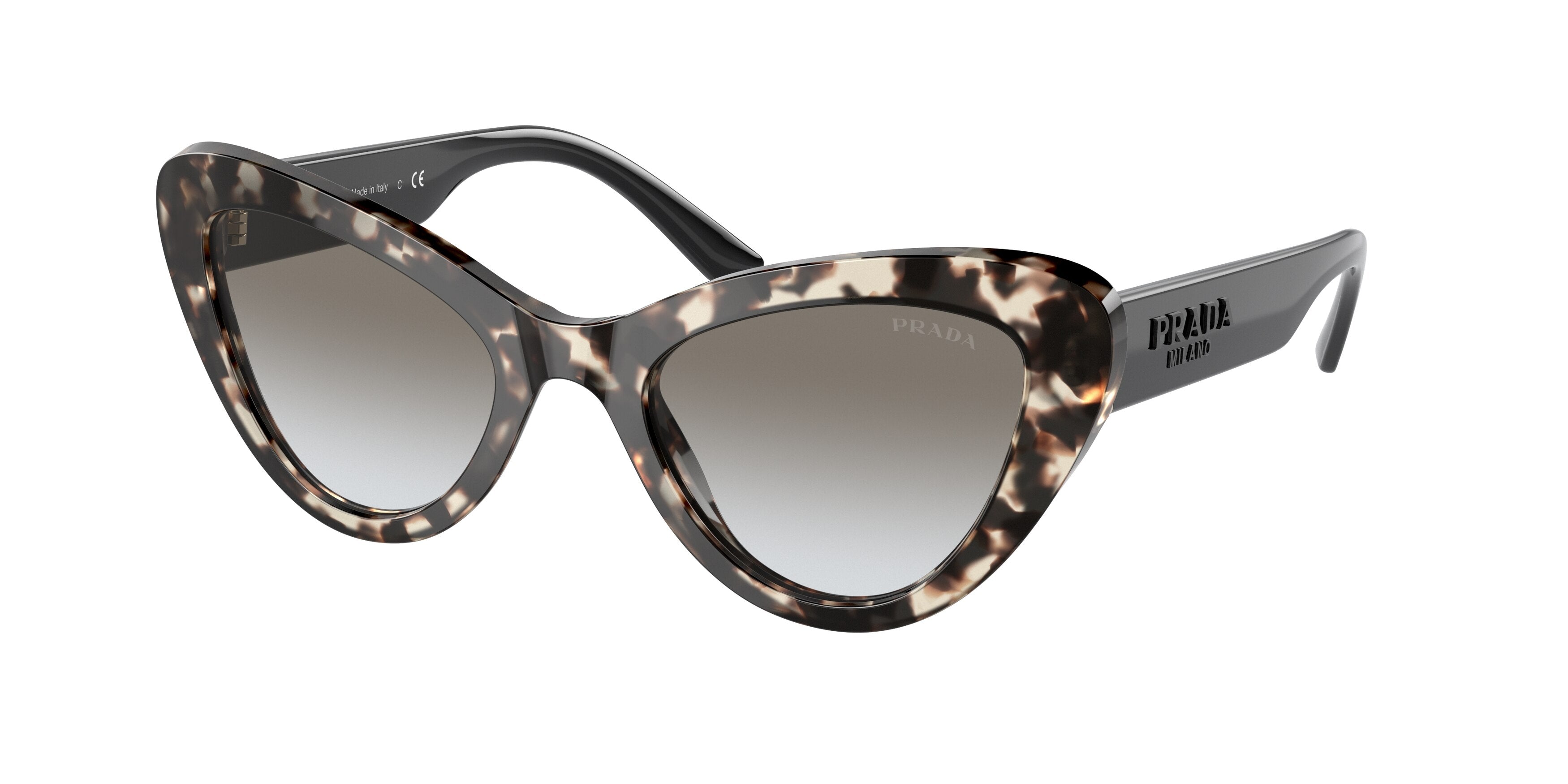 Prada PR13YS Cat Eye Sunglasses  UAO0A7-Talc Havana 52-140-21 - Color Map Tortoise