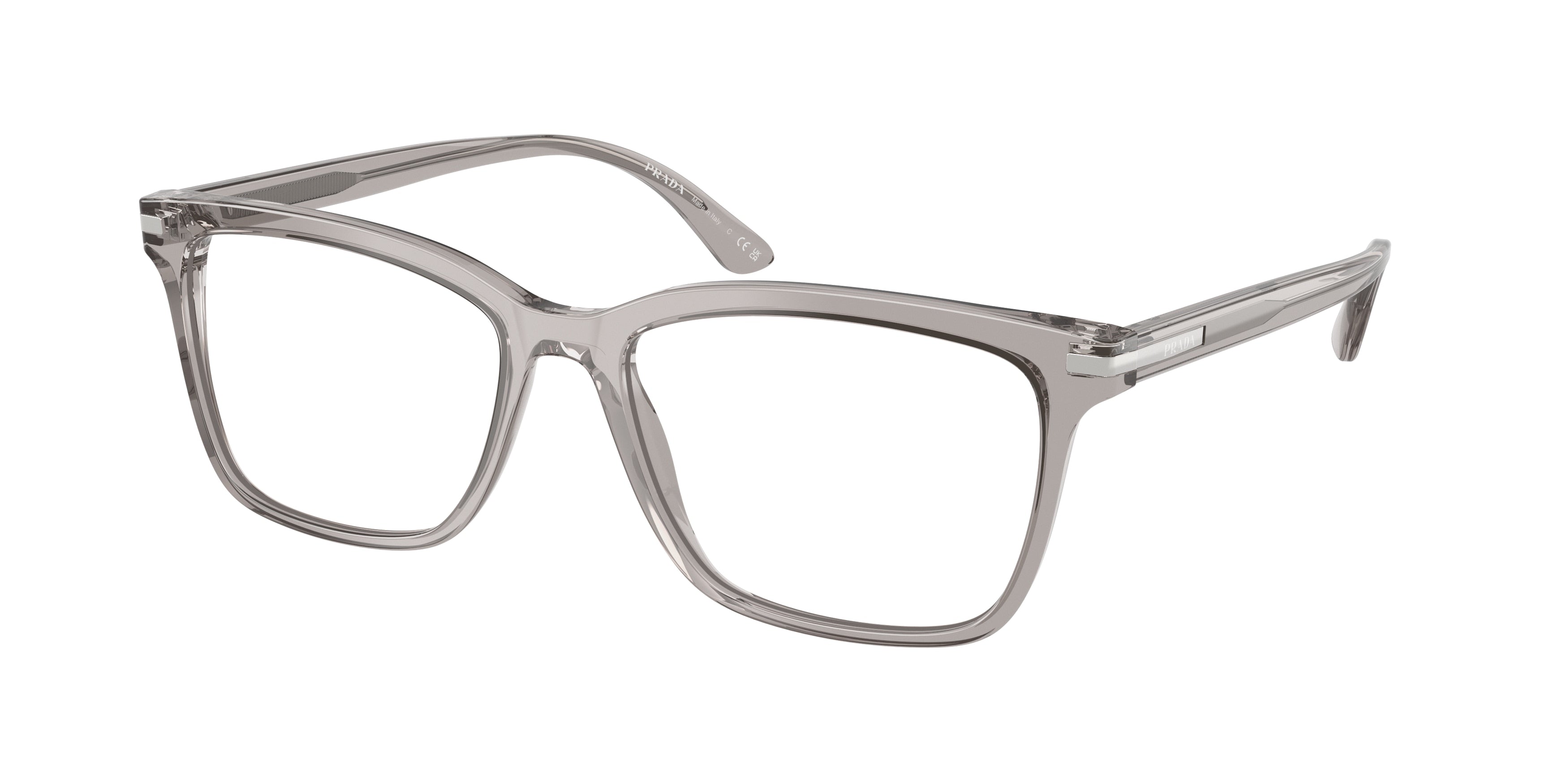 Prada PR14WV Rectangle Eyeglasses for Men — Free Shipping - 56-150-18 / 10J1O1-Hematite