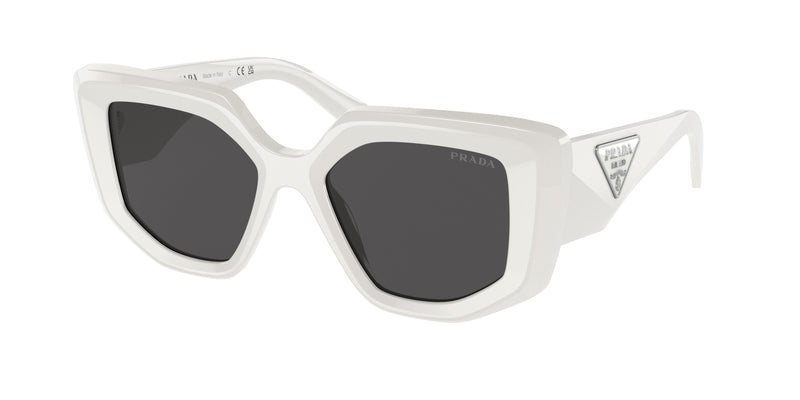 Prada PR14ZS Irregular Sunglasses  1425S0-Talc 50-140-18 - Color Map White