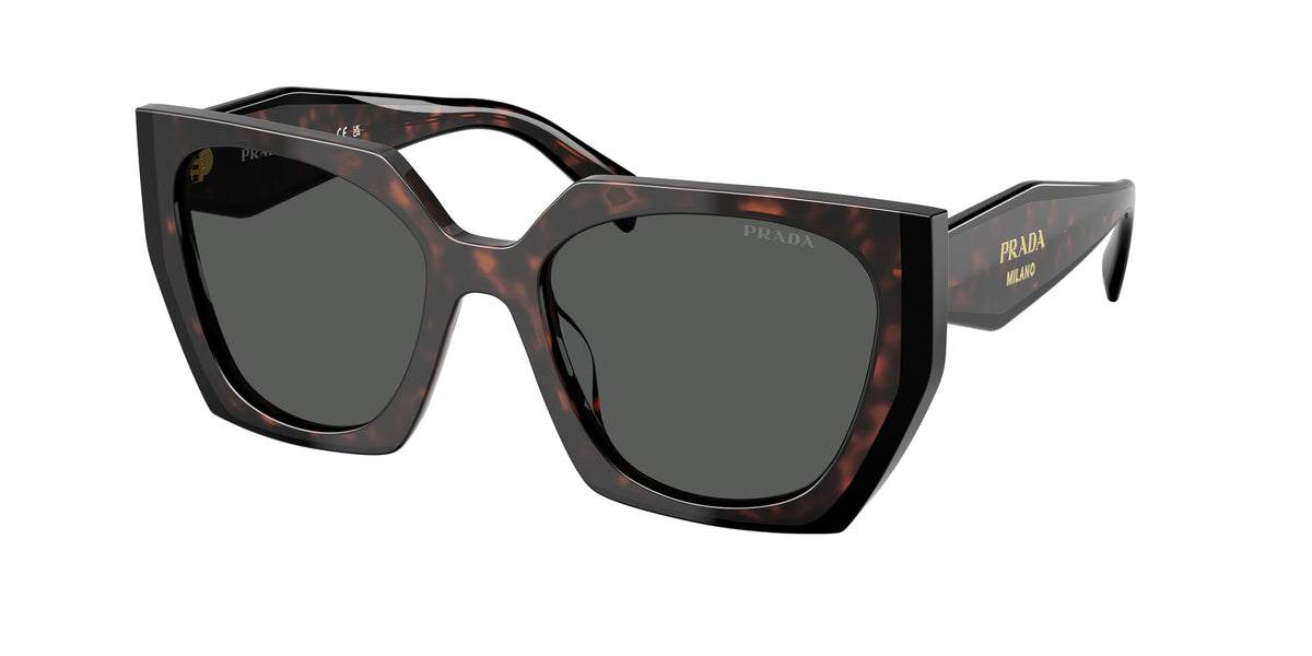 Prada PR15WS Rectangle Sunglasses  24B40L-Root/Black 54-140-19 - Color Map Tortoise
