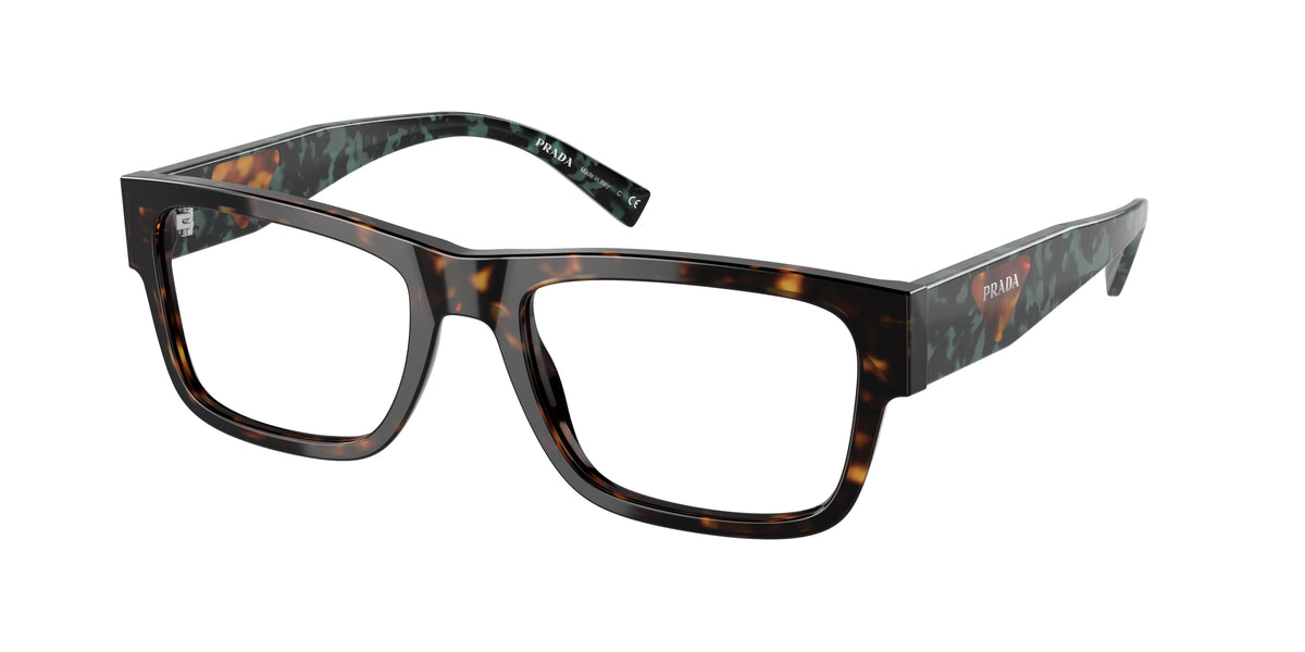 Prada PR15YVF Rectangle Eyeglasses  23B1O1-Havana 56-145-18 - Color Map Tortoise