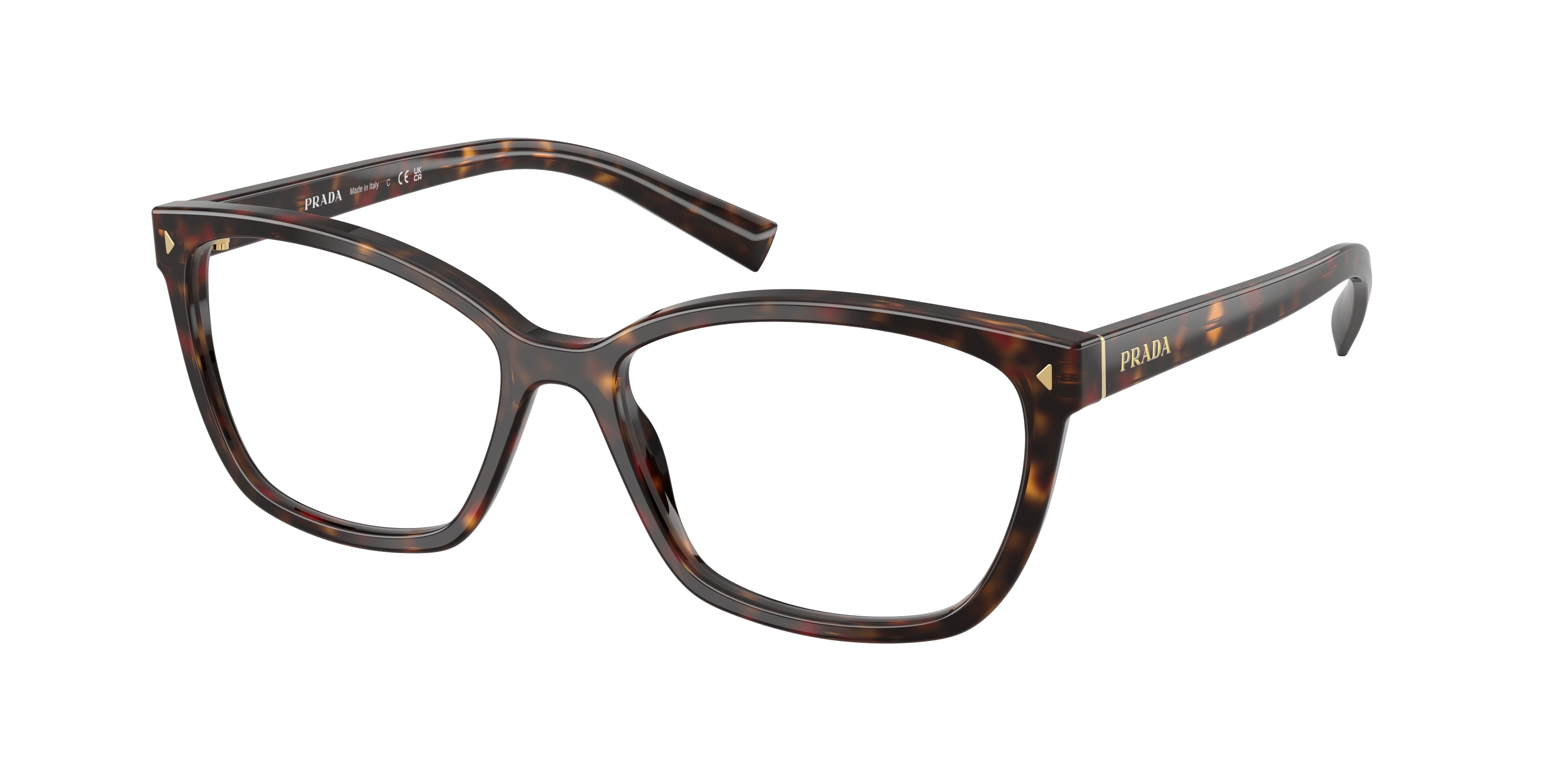 Prada PR15ZV Rectangle Eyeglasses for Women — Free Shipping - 53-145-16 / 17N1O1-Root Tortoise