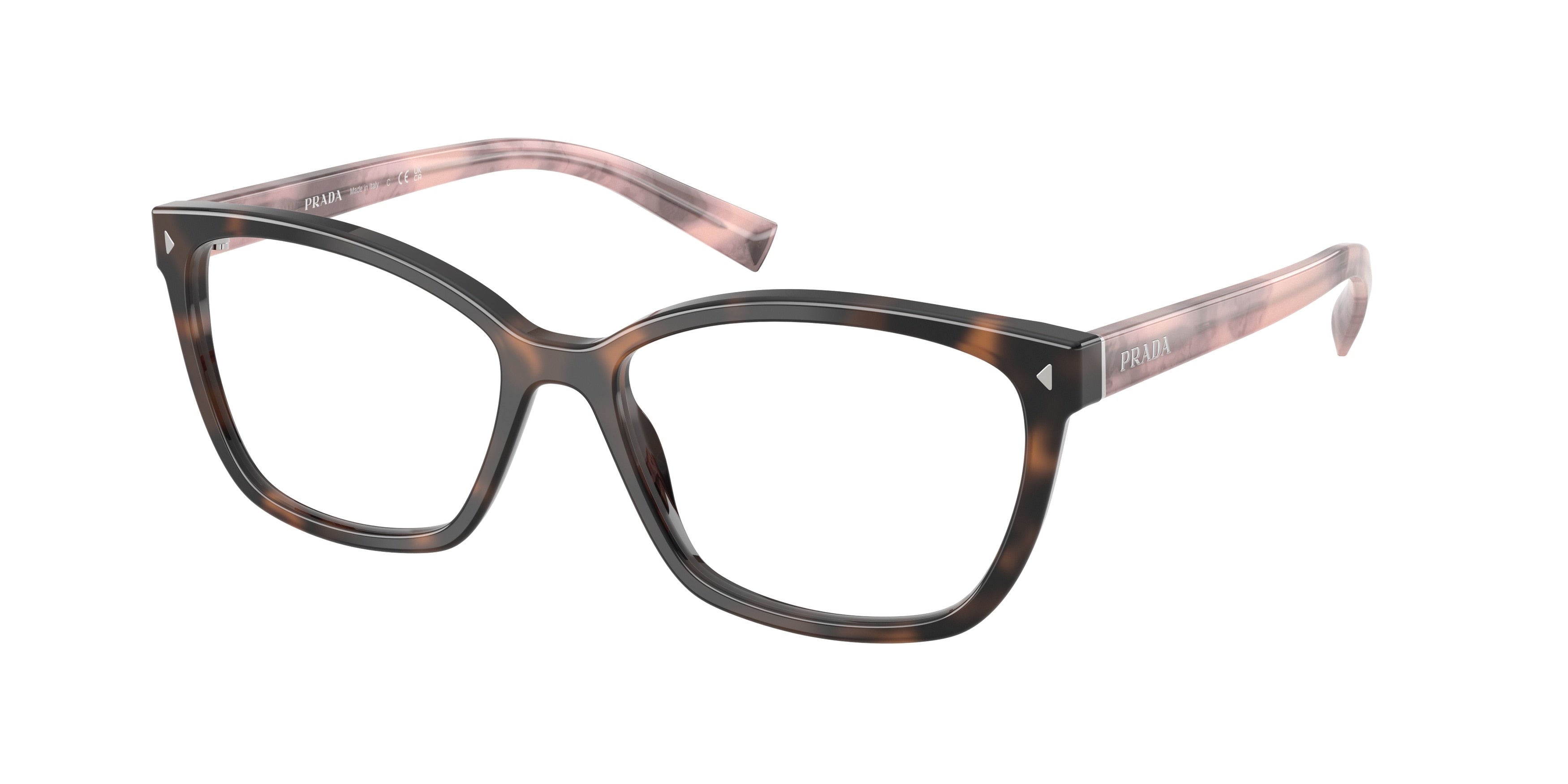 Prada PR15ZV Rectangle Eyeglasses for Women — Free Shipping - 55-145-16 / 23A1O1-Mauve Tortoise