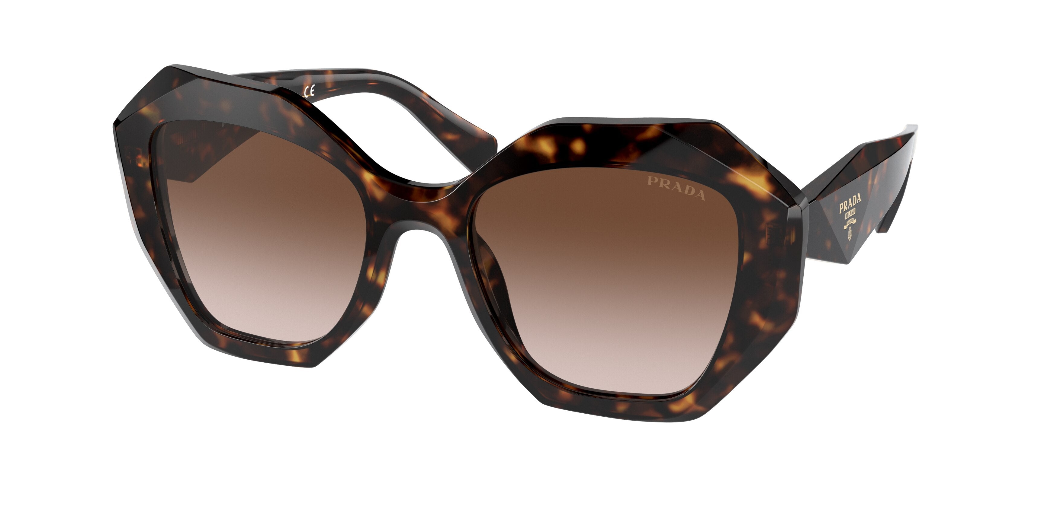 Prada PR16WSF Irregular Sunglasses  2AU6S1-Tortoise 53-145-18 - Color Map Tortoise