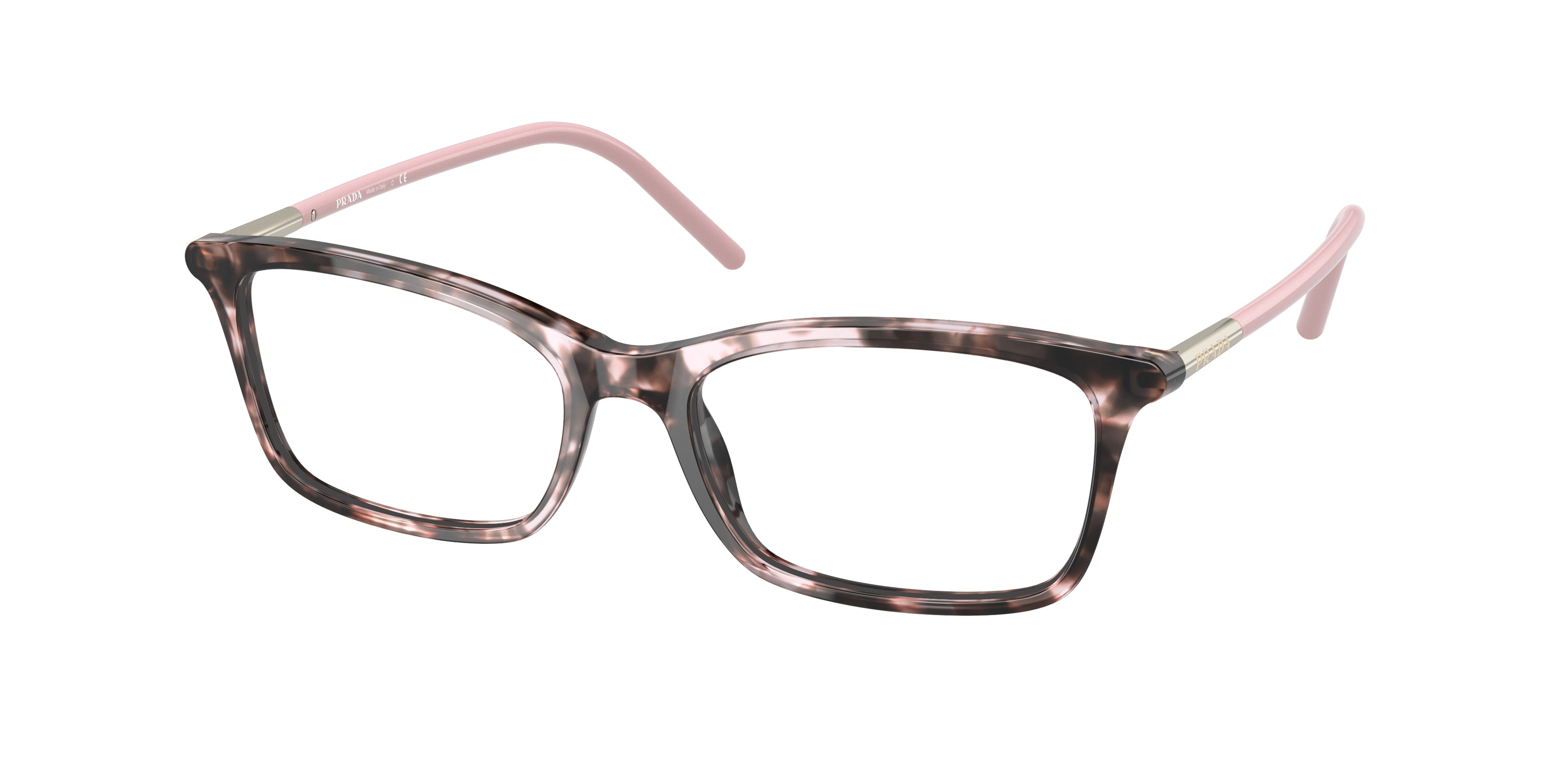 Prada PR16WV Rectangle Eyeglasses  ROJ1O1-Orchid Tortoise 54-140-17 - Color Map Tortoise