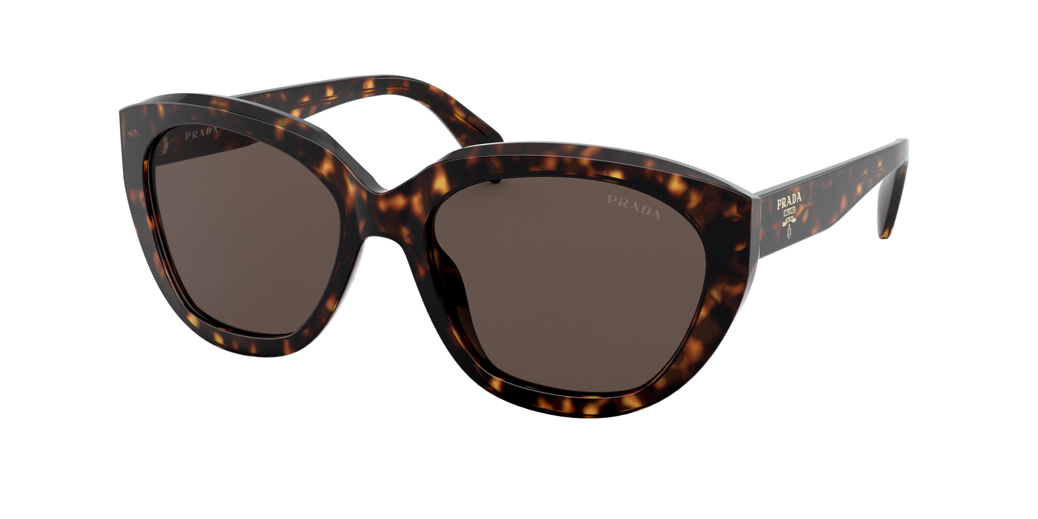 Prada PR16XS Irregular Sunglasses  2AU8C1-Havana 56-140-18 - Color Map Tortoise