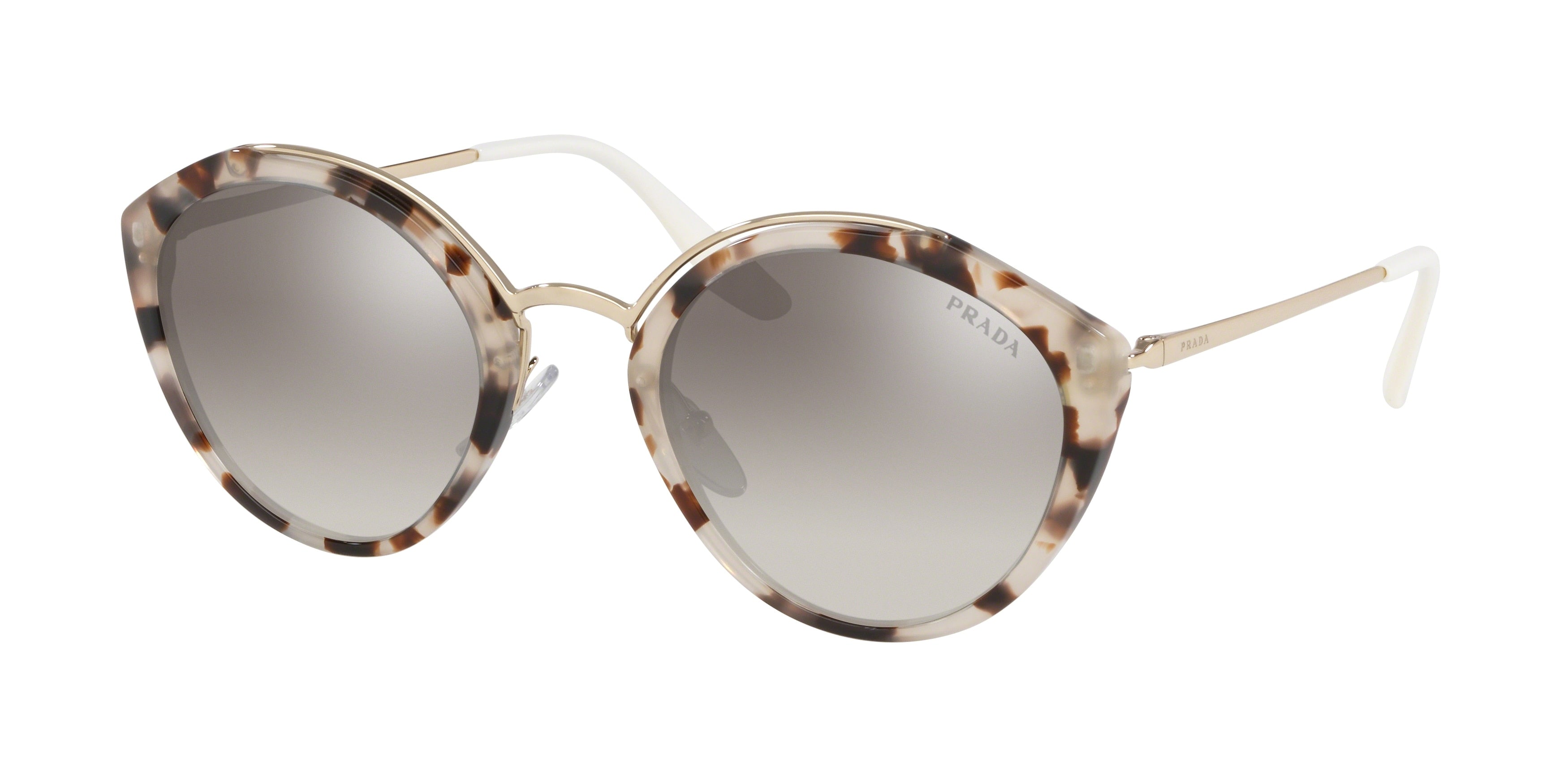 Prada CONCEPTUAL PR18US Phantos Sunglasses  UAO5O0-Spotted Opal Brown/Pale Gold 53-140-24 - Color Map Brown