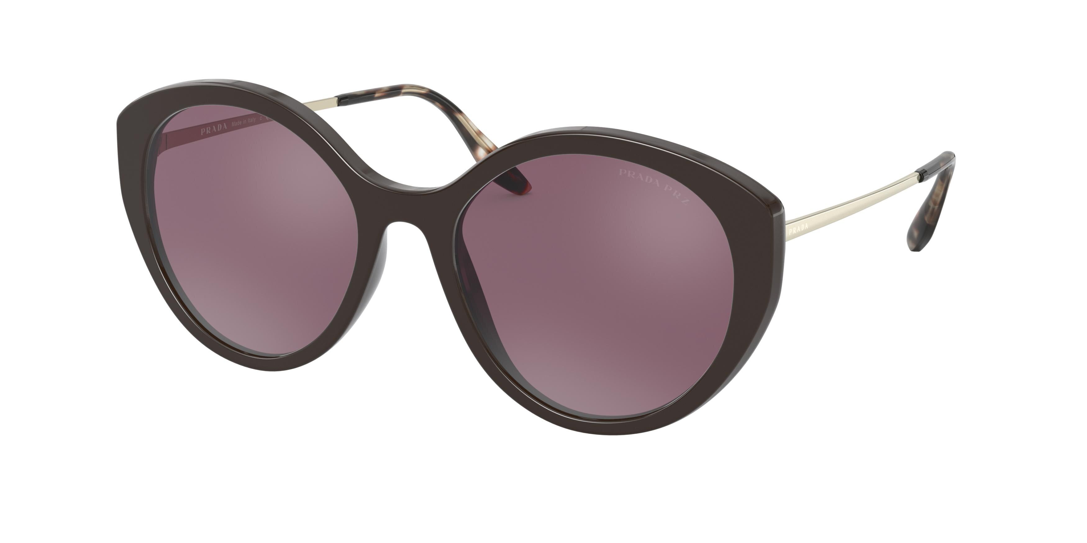 Prada PR18XS Phantos Sunglasses  DHO04C-Brown 55-145-19 - Color Map Brown