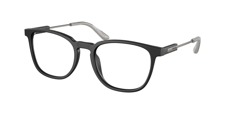 Prada PR19ZV Pillow Eyeglasses  1BO1O1-Matte Black 53-140-19 - Color Map Black