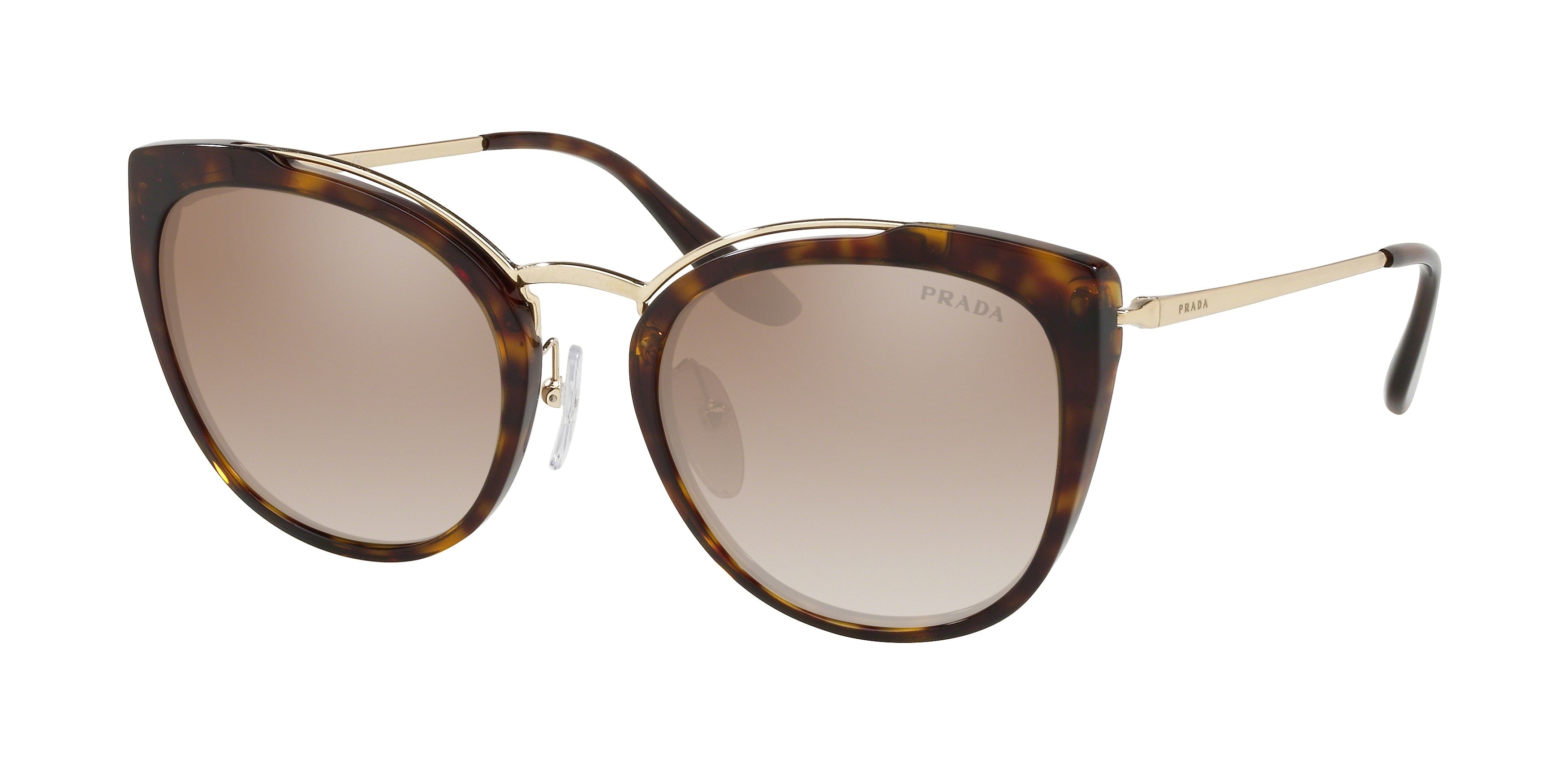 Prada CONCEPTUAL PR20US Square Sunglasses  2AU4P0-Pale Gold / Havana 54-140-22 - Color Map Gold
