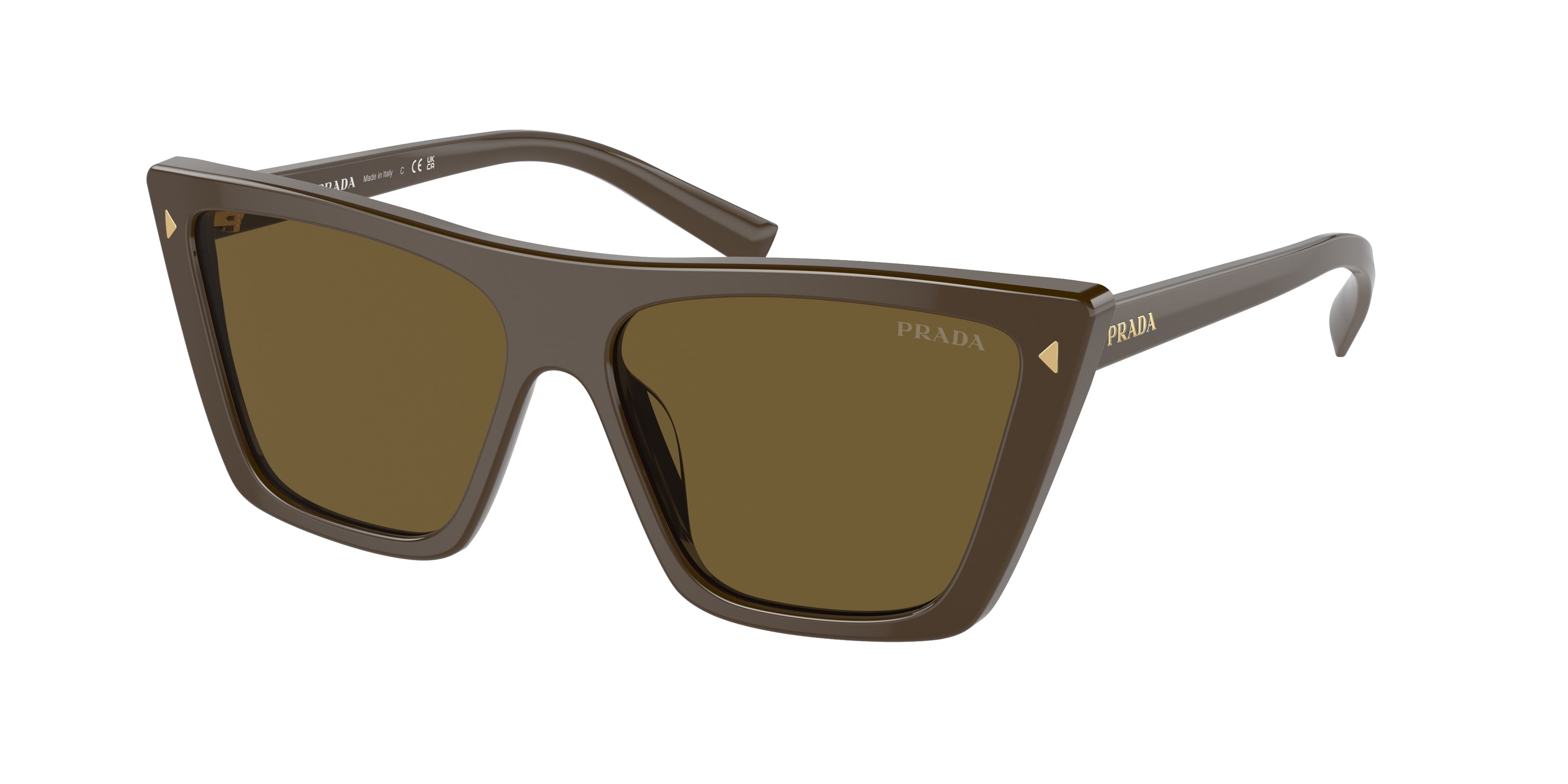 Prada PR21ZS Butterfly Sunglasses  11J01T-Loden 55-145-14 - Color Map Brown