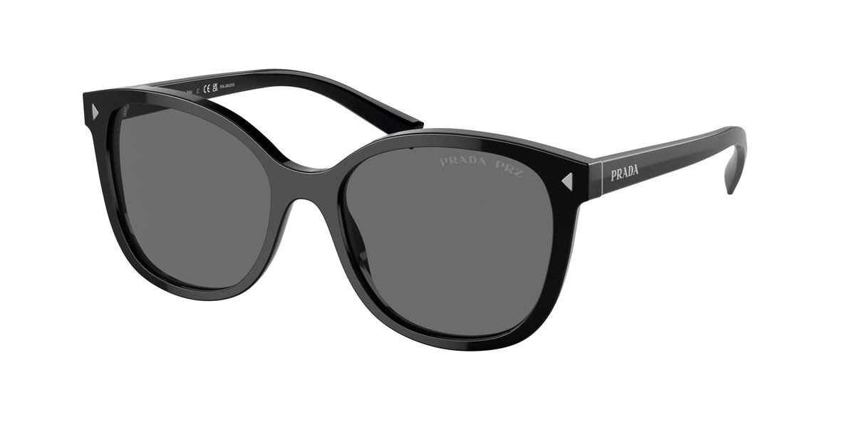 Prada PR22ZS Square Sunglasses for Women — Free Shipping - 53-145-17 / 1AB5Z1-Black - Polarized
