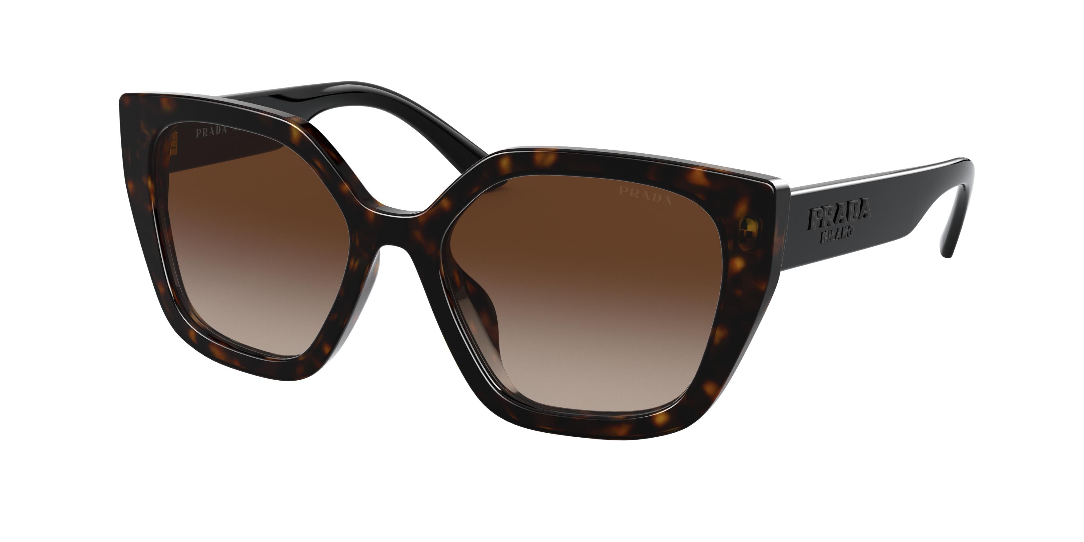 Prada PR24XSF Rectangle Sunglasses  2AU6S1-Havana 54-140-18 - Color Map Tortoise