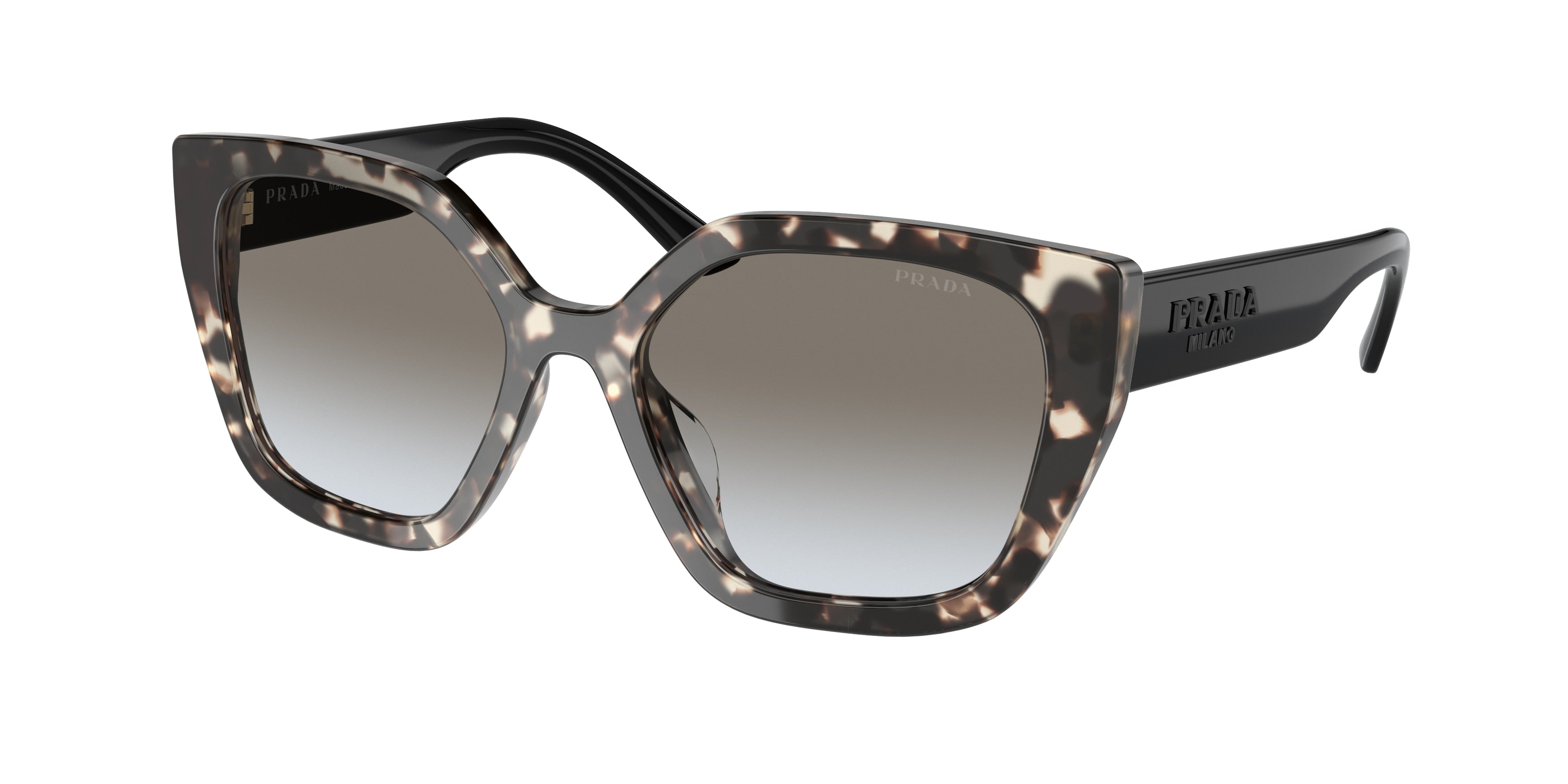 Prada PR24XS Rectangle Sunglasses  UAO0A7-Talc Tortoise 52-140-18 - Color Map Tortoise
