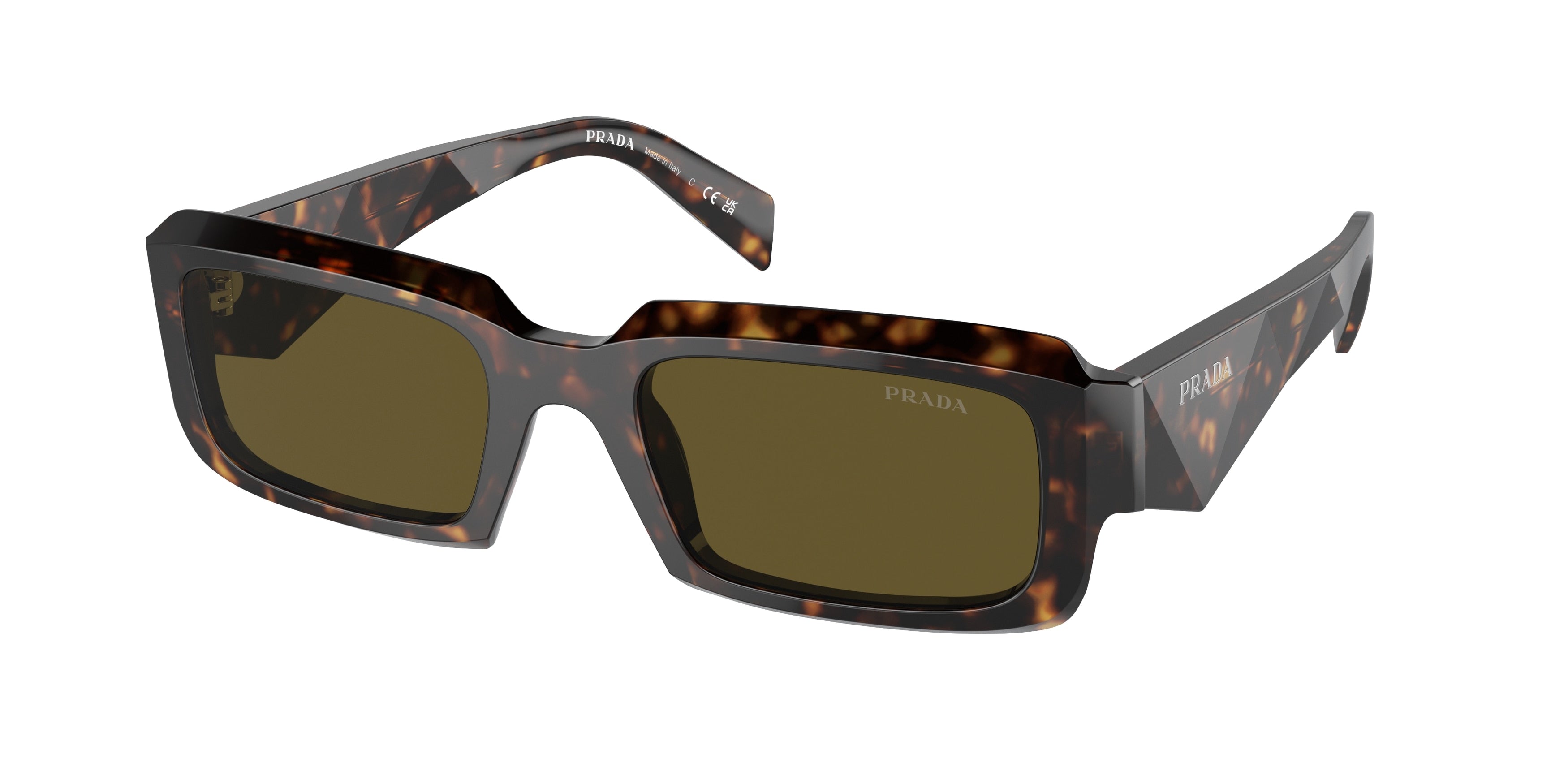 Prada PR27ZSF Irregular Sunglasses  19J09Z-Loden/Black 55-145-19 - Color Map Green