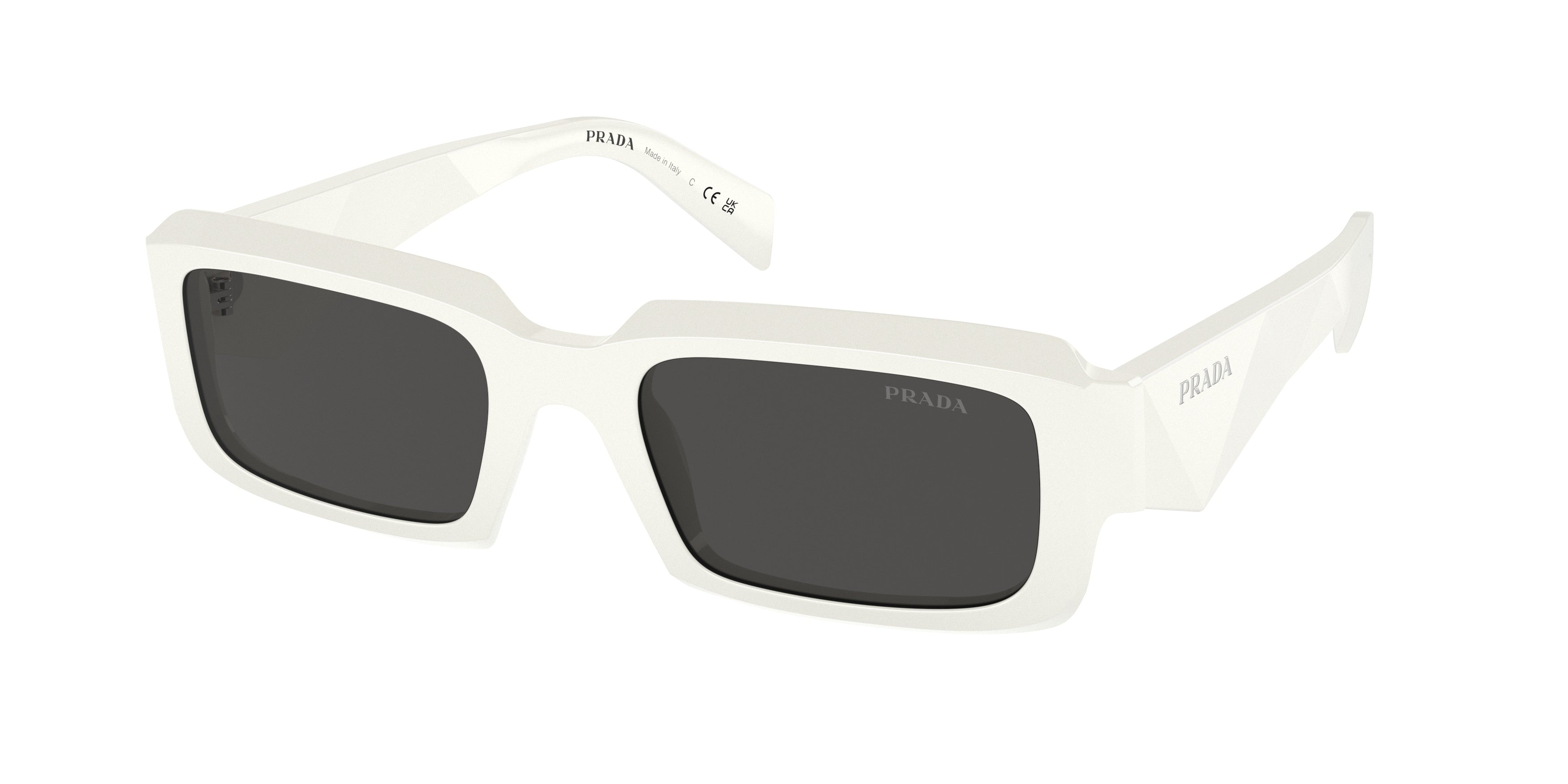 Prada PR27ZS Irregular Sunglasses  17K08Z-White 54-145-21 - Color Map White