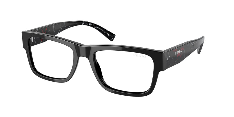 Prada PR28YS Rectangle Sunglasses for Men — Free Shipping - 54-145-19 / 1AB08N-Black