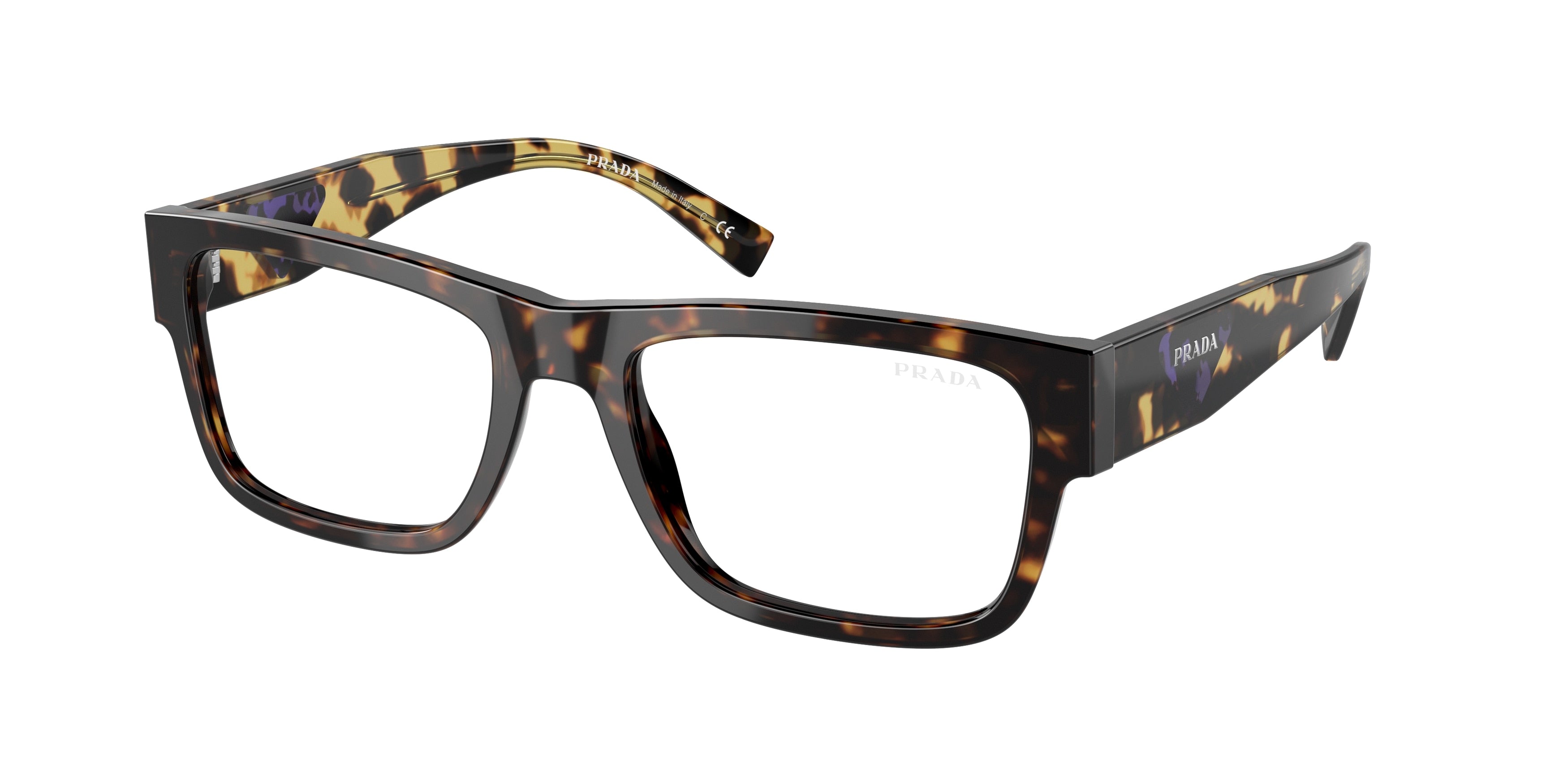 Prada PR28YS Rectangle Sunglasses  2AU08N-Havana 54-145-19 - Color Map Tortoise