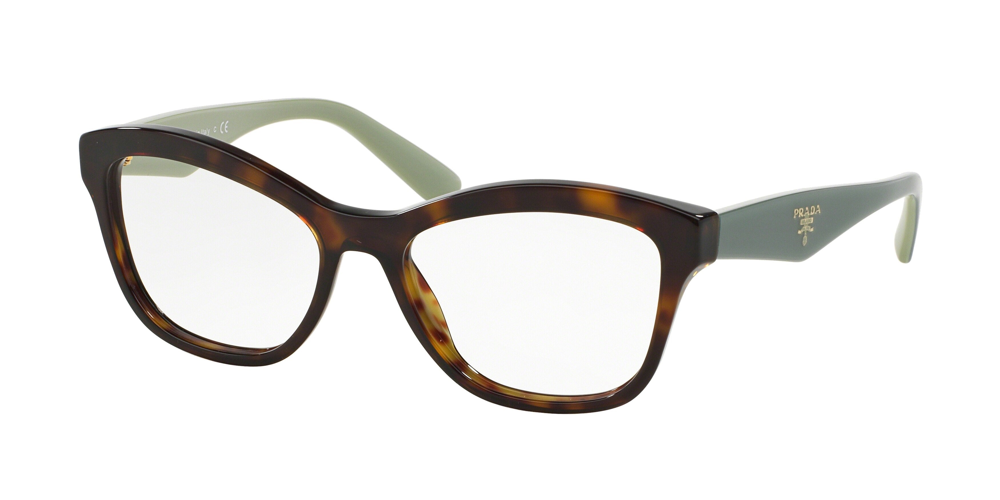 Prada HERITAGE PR29RV Cat Eye Eyeglasses  2AU1O1-Havana 54-140-17 - Color Map Tortoise